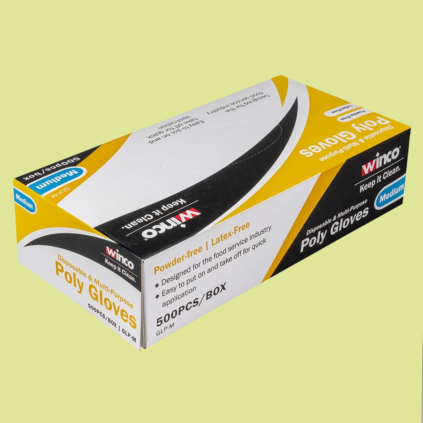 Disposable Textured Polyethylene Gloves Medium Clear