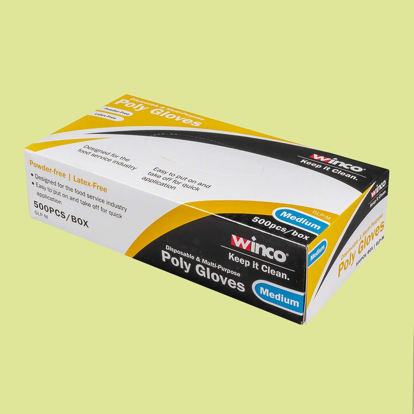 Disposable Textured Polyethylene Gloves Medium Clear
