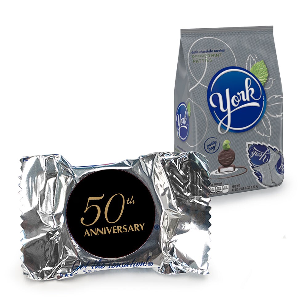 70 Pcs 50th Anniversary Candy Party Favors York Peppermint Patties Mints - Assembly Required