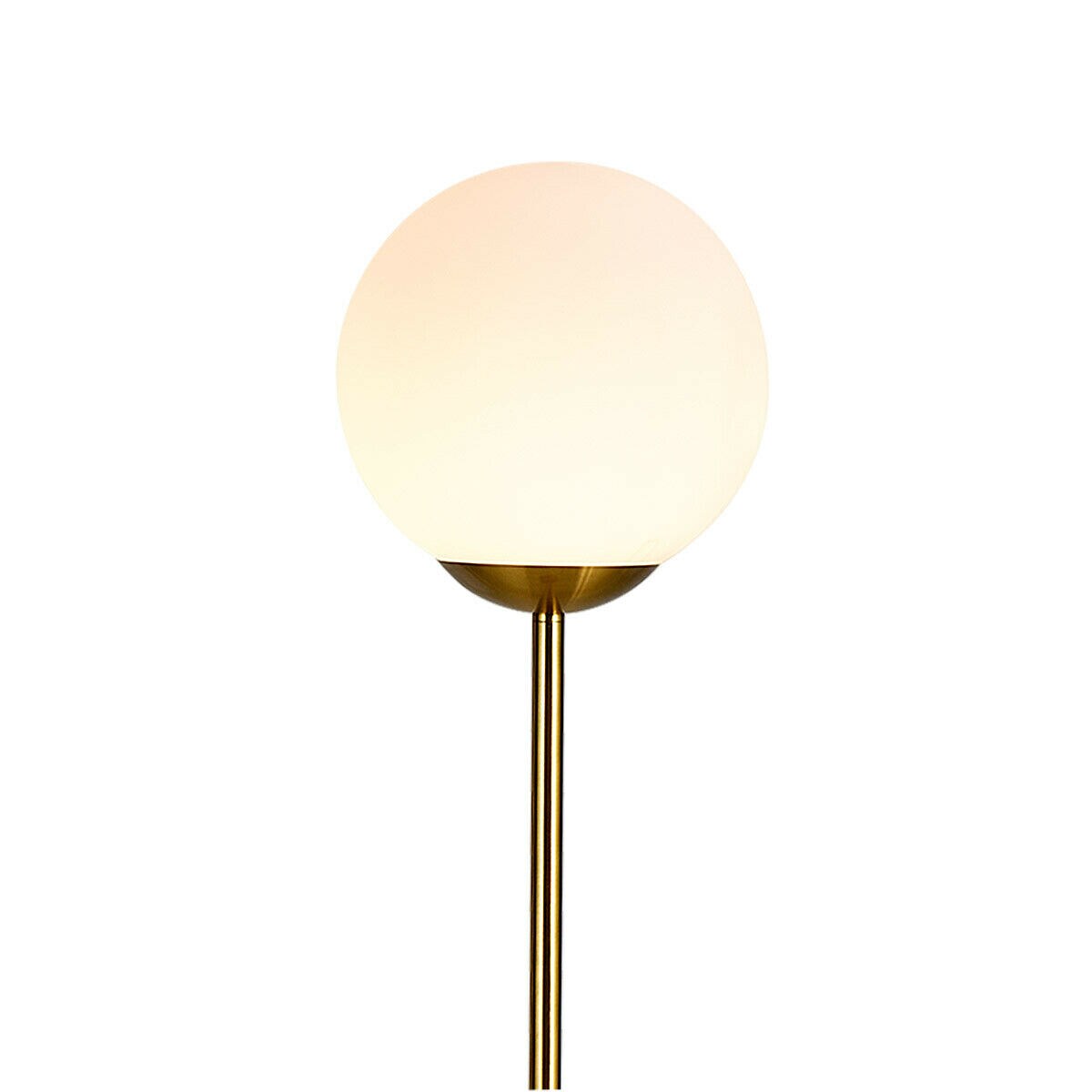 Modern Floor Lamp 67 Inch LED Bulb Frosted Glass Antique Brass White