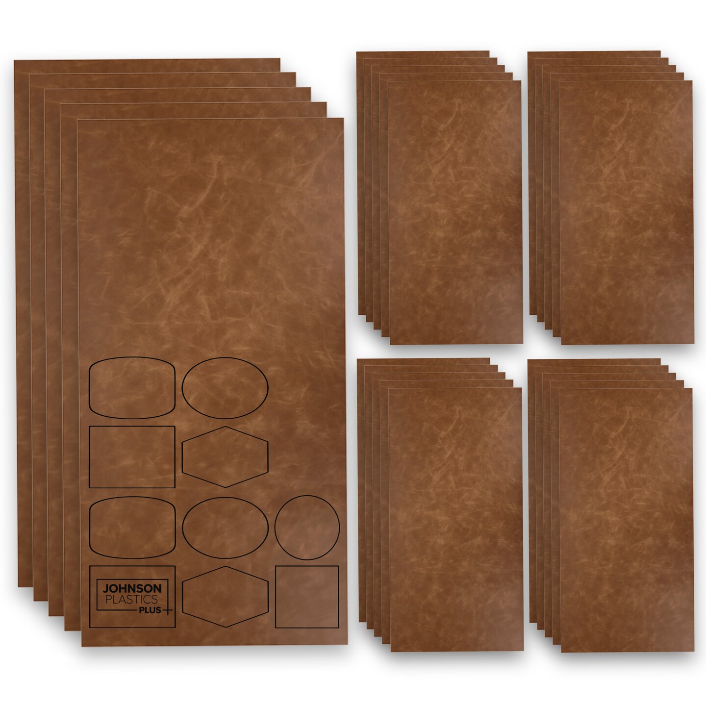 Saddle Deluxe Colored Faux Leather Sheet for Laser Engraving Crafts - Leather-Like Material - Professional Leatherette Sheets for CO2 Diode Lasers, UV-LED Printing, HTV – 12"x24".