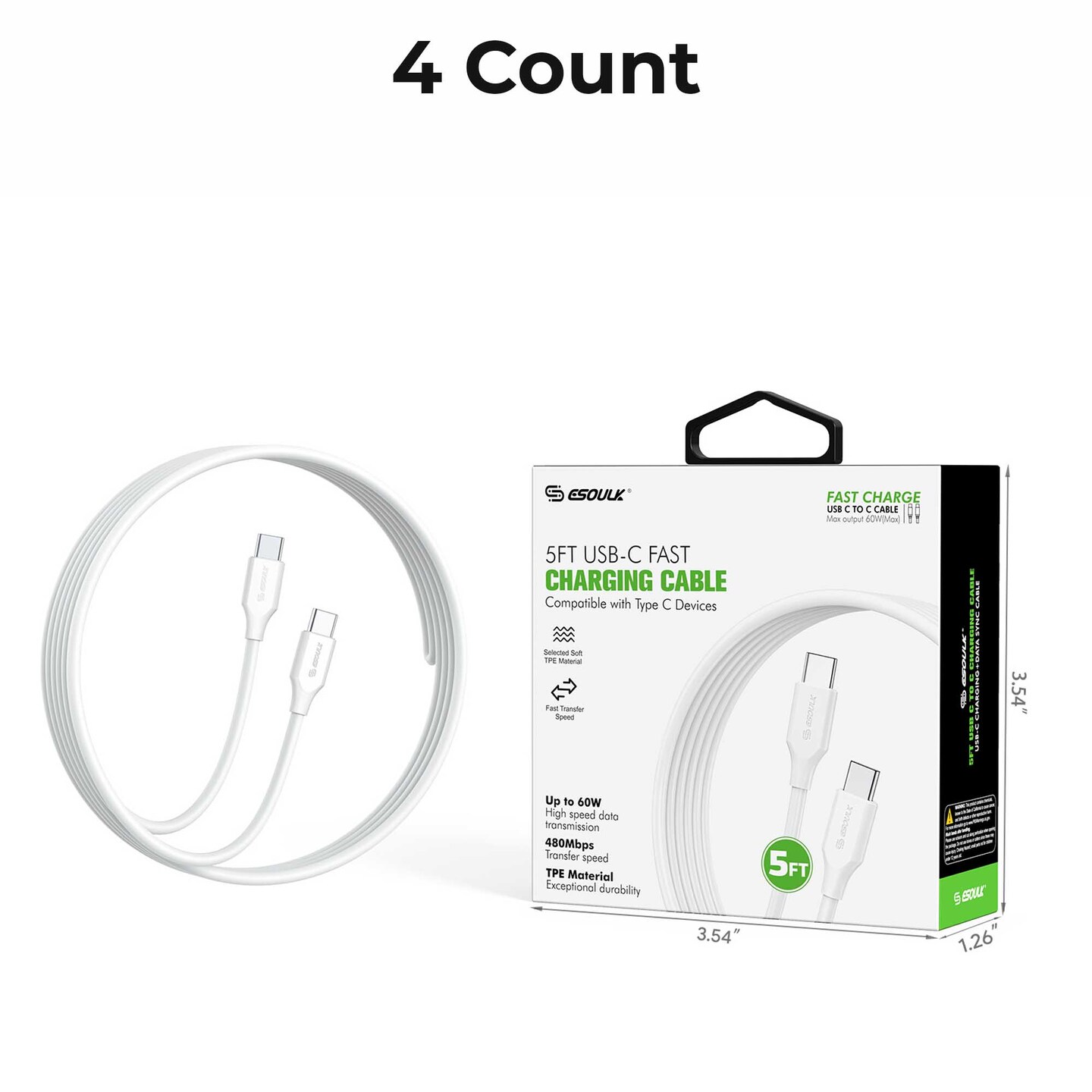 5FT USB-C Fast Charging Cable (12/48)