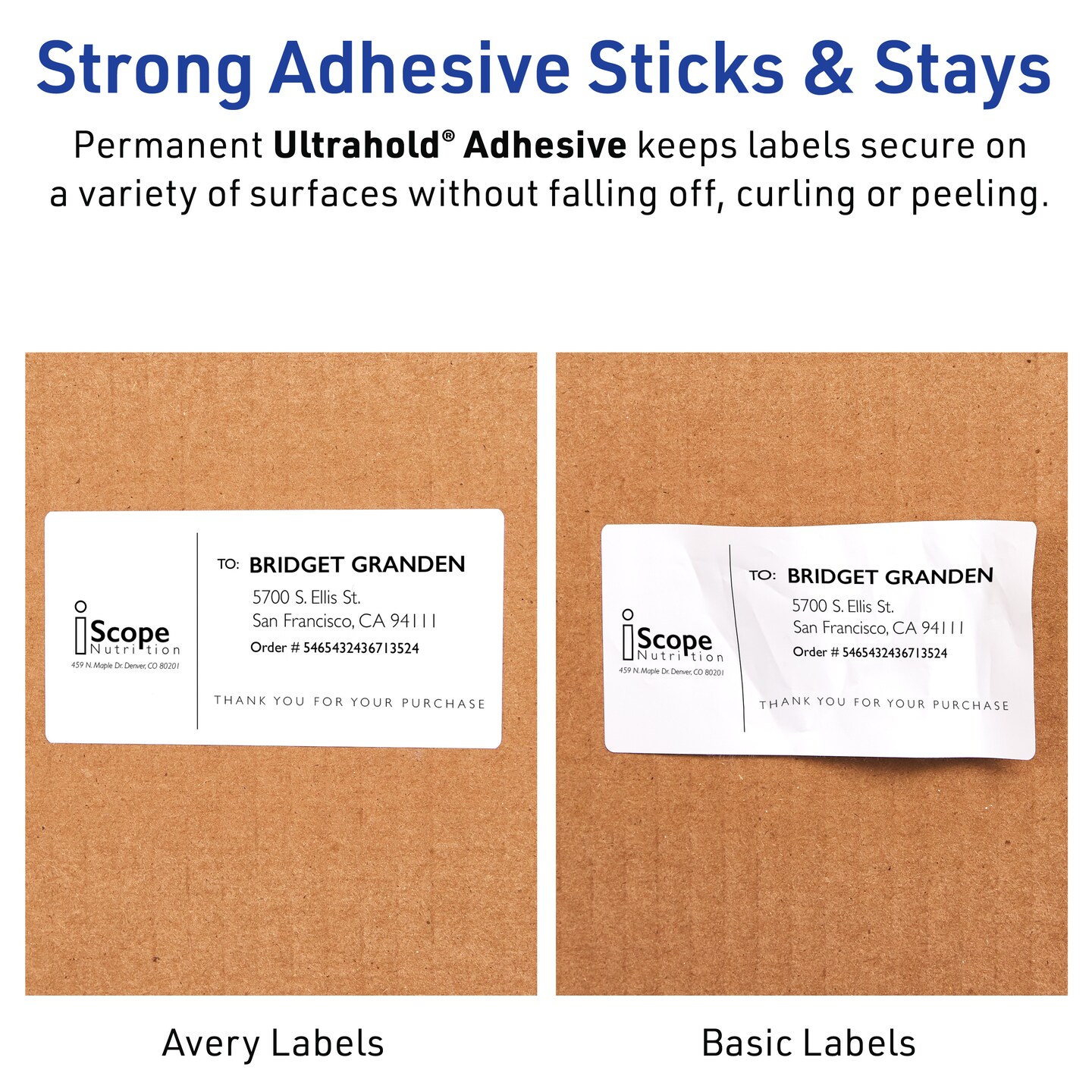 Avery Waterproof Address Labels with Ultrahold Permanent Adhesive, 1&#x22; x 2-5/8&#x22;, 15,000 Labels for Laser Printers (95520)