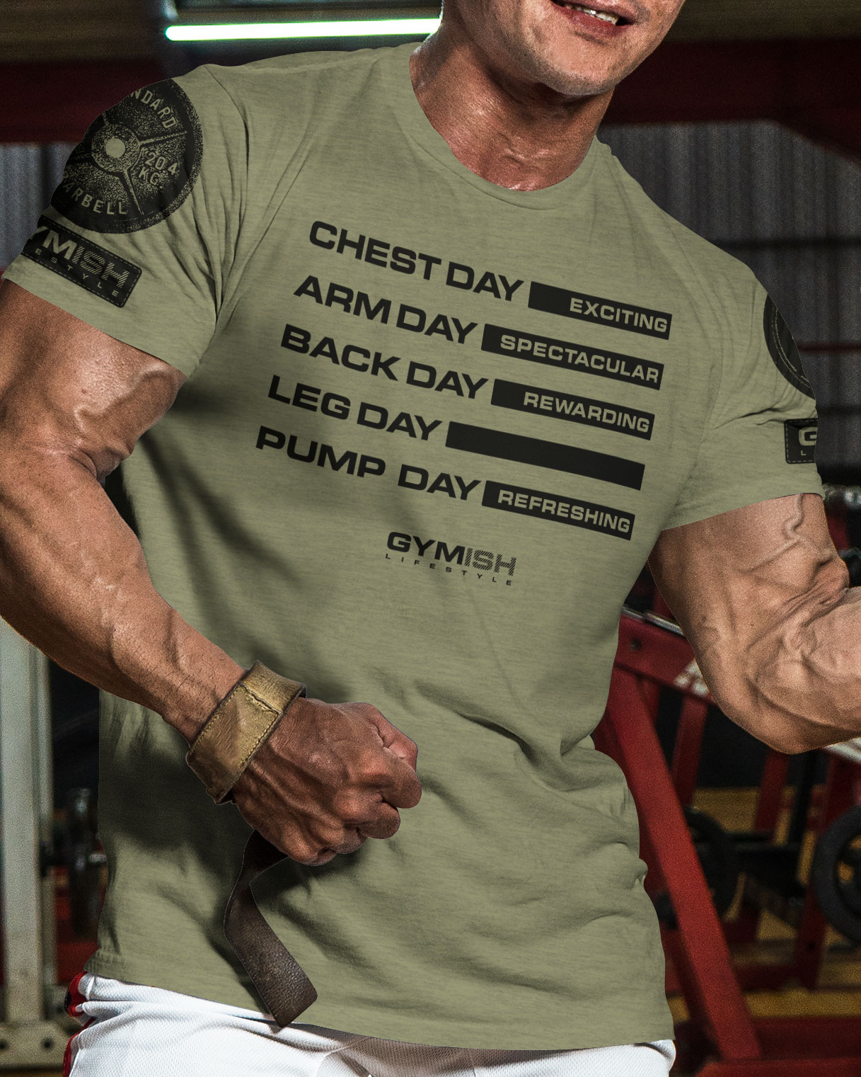 054. Gym Days Leg Day Funny Motivational Workout Gym T-Shirt for Men - image20