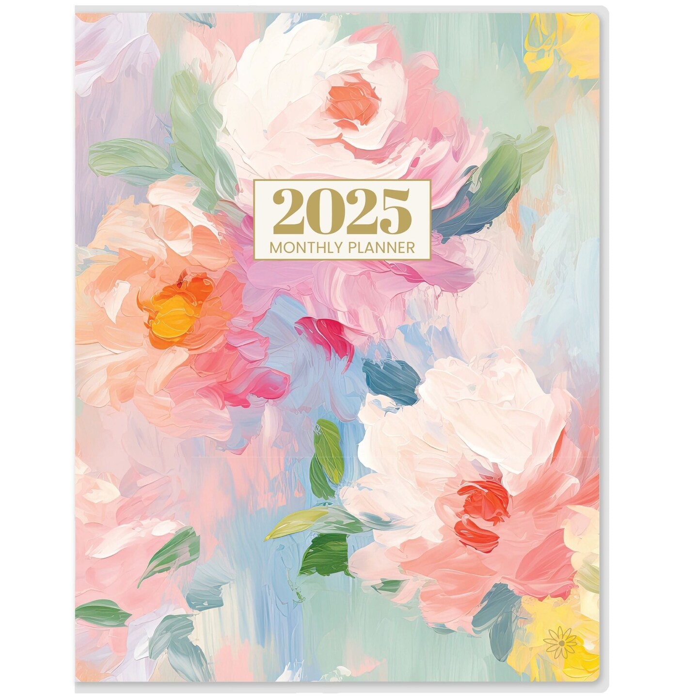 bloom daily planners 2025 Monthly Planner, 9" x 12", Painted Peonies