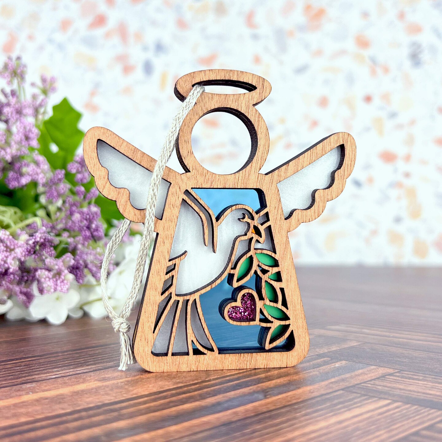 3.5&#x22; White Dove Ornament - Handcrafted in Texas - Mother&#x27;s Angels&#xAE; Figurine - Mother&#x27;s Day Gifts
