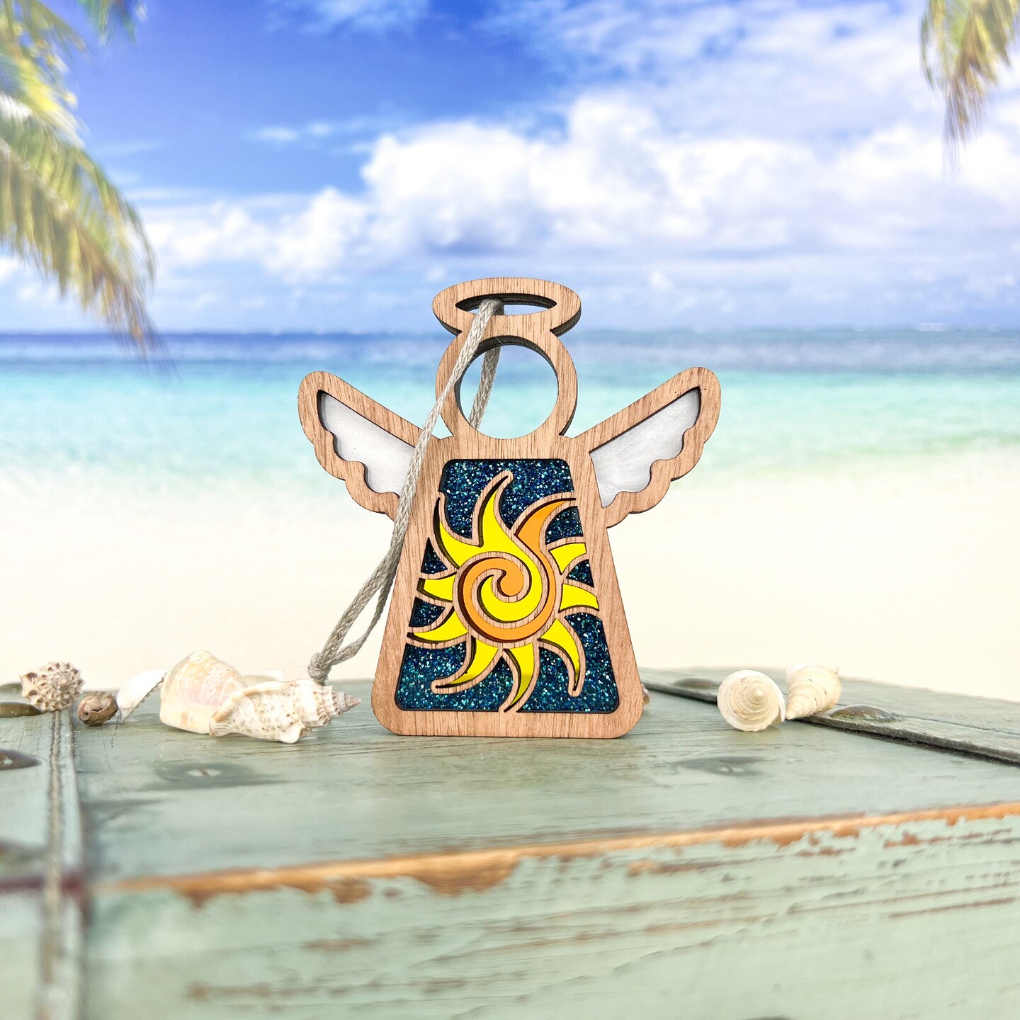3.5&#x22; Celestial Sun Ornament - Handcrafted in Texas - Mother&#x27;s Angels&#xAE; Figurine - Mother&#x27;s Day Gifts