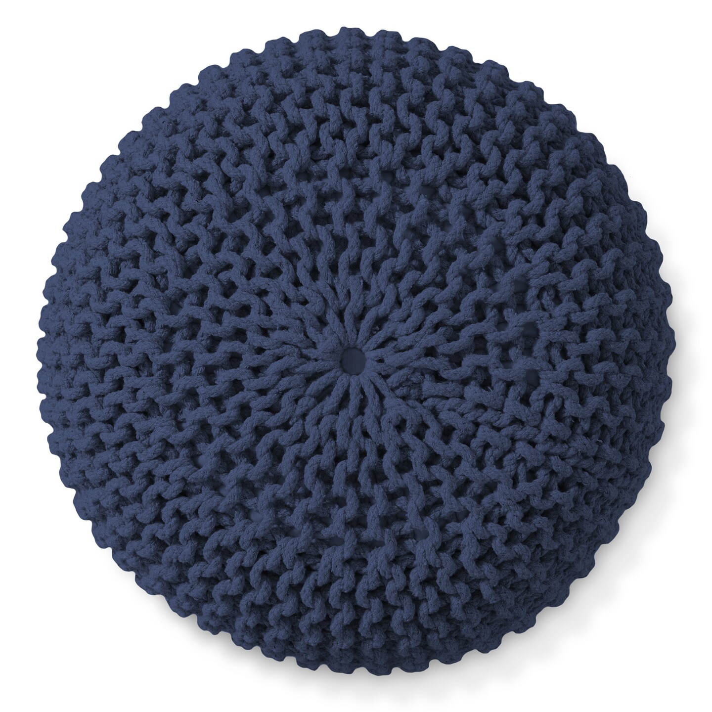 Casafield Pouf Ottomans, Cotton Knit Foot Stools, Boho Floor Pouffes for Living Room, Bedroom, Home Office