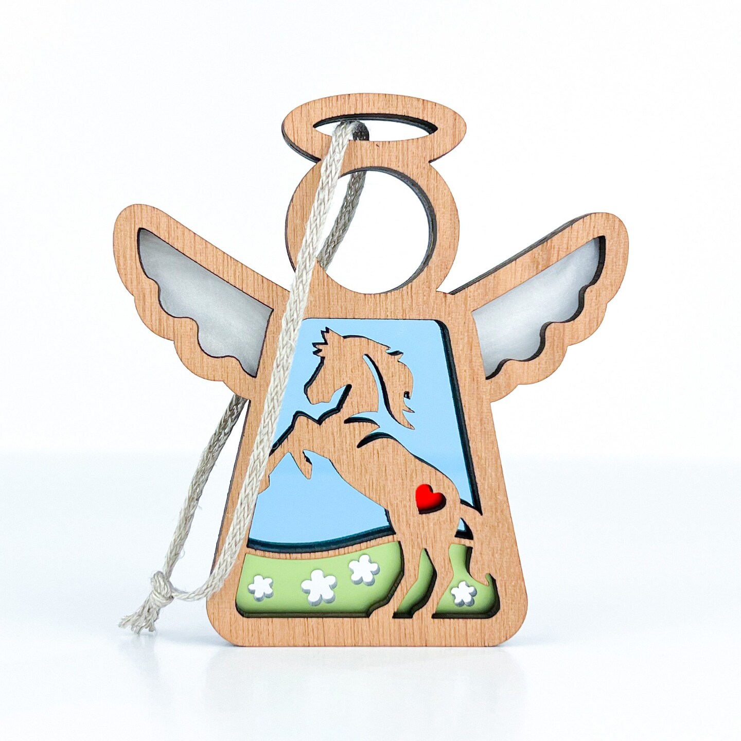 3.5&#x22; Horse Ornament - Handcrafted in Texas - Mother&#x27;s Angels&#xAE; Figurine - Mother&#x27;s Day Gifts