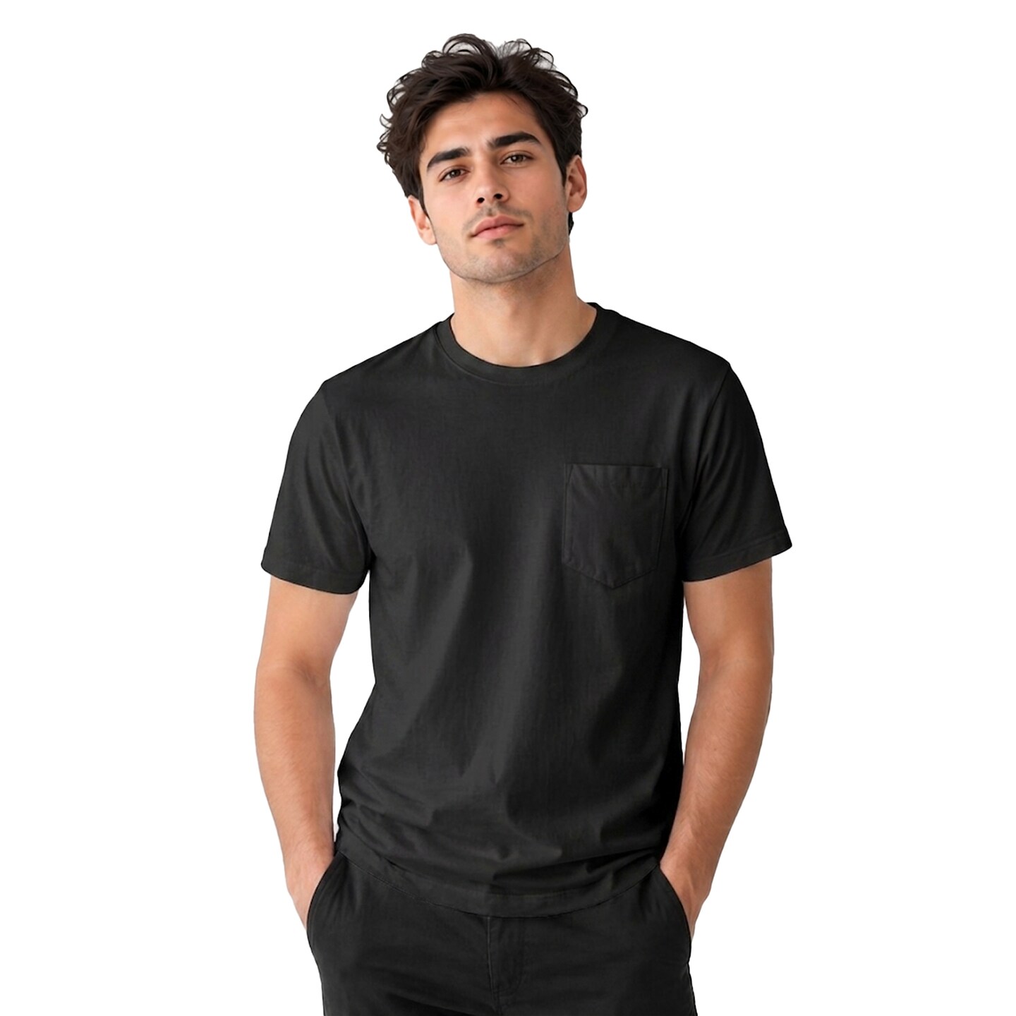 Unisex USA-Made Pocket Crewneck T-Shirt for Work wear & Everyday Utility Wear