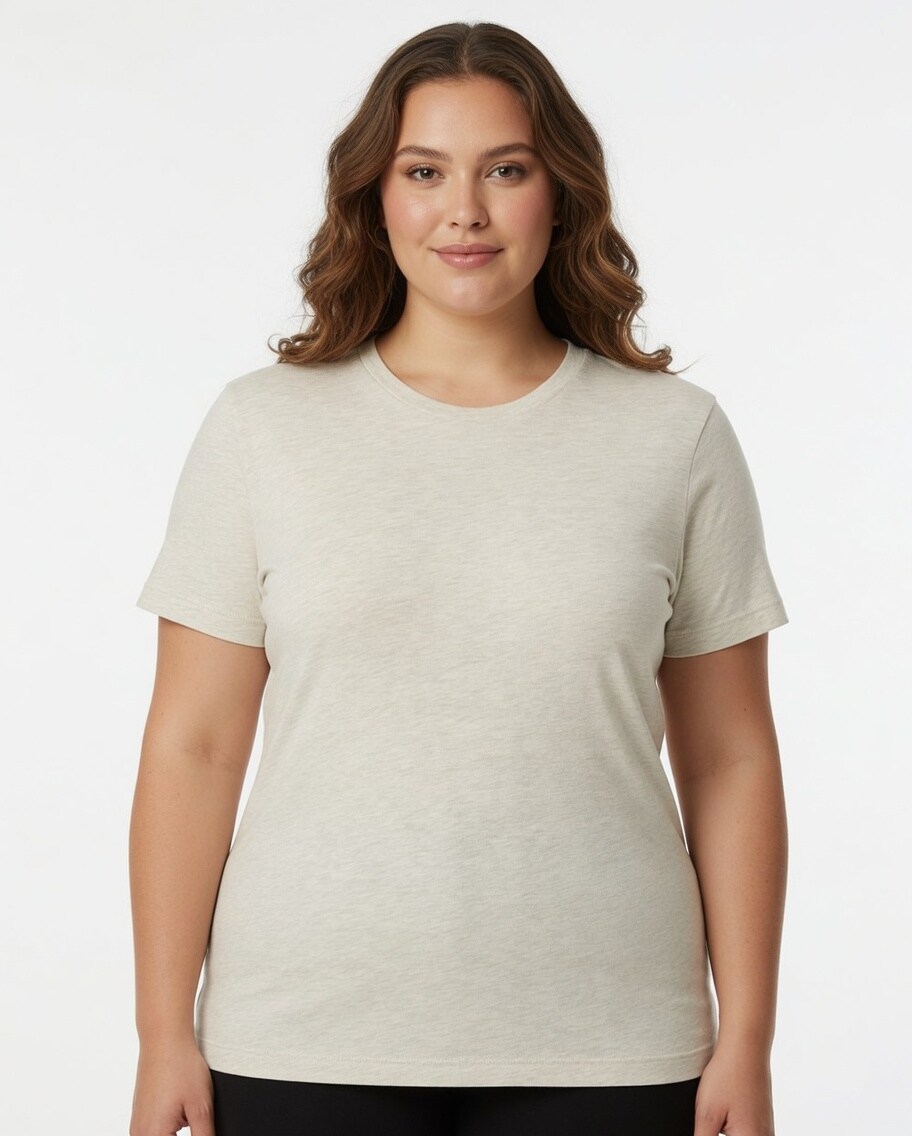 BELLA + CANVAS CVC Short Sleeve Crewneck Jersey T-Shirt for Casual Layering & Custom Print Essential Tee