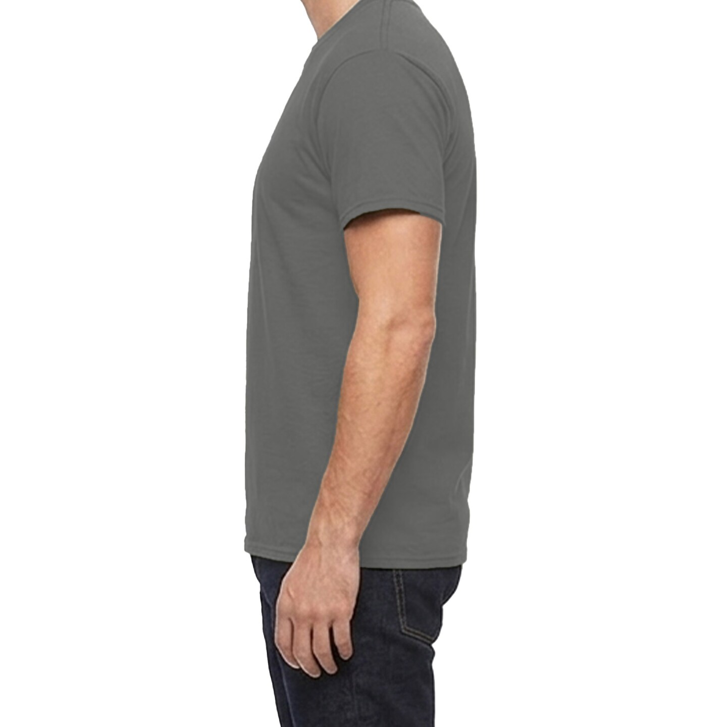 Gildan Adult's Craft & DIY Short Sleeve T-Shirt, Heavy Cotton Charcoal Crewneck Value Pack Tee
