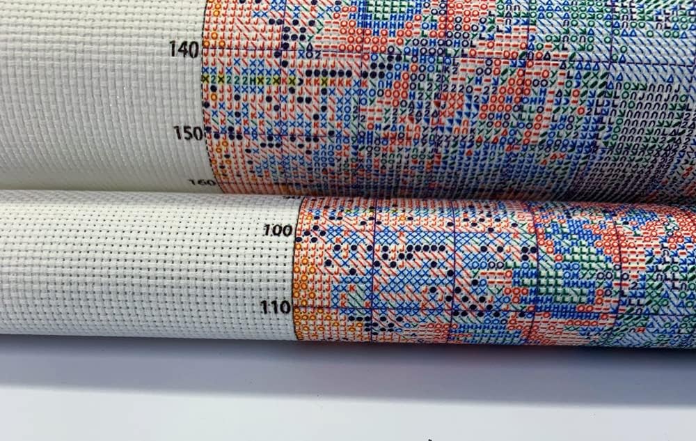 Skull & Magic Books Stamped Cross Stitch Kit – 14CT Pre-Printed Canvas for Adults, Beginner-Friendly DIY Embroidery with Mushrooms, 12.85×13.14 Inch