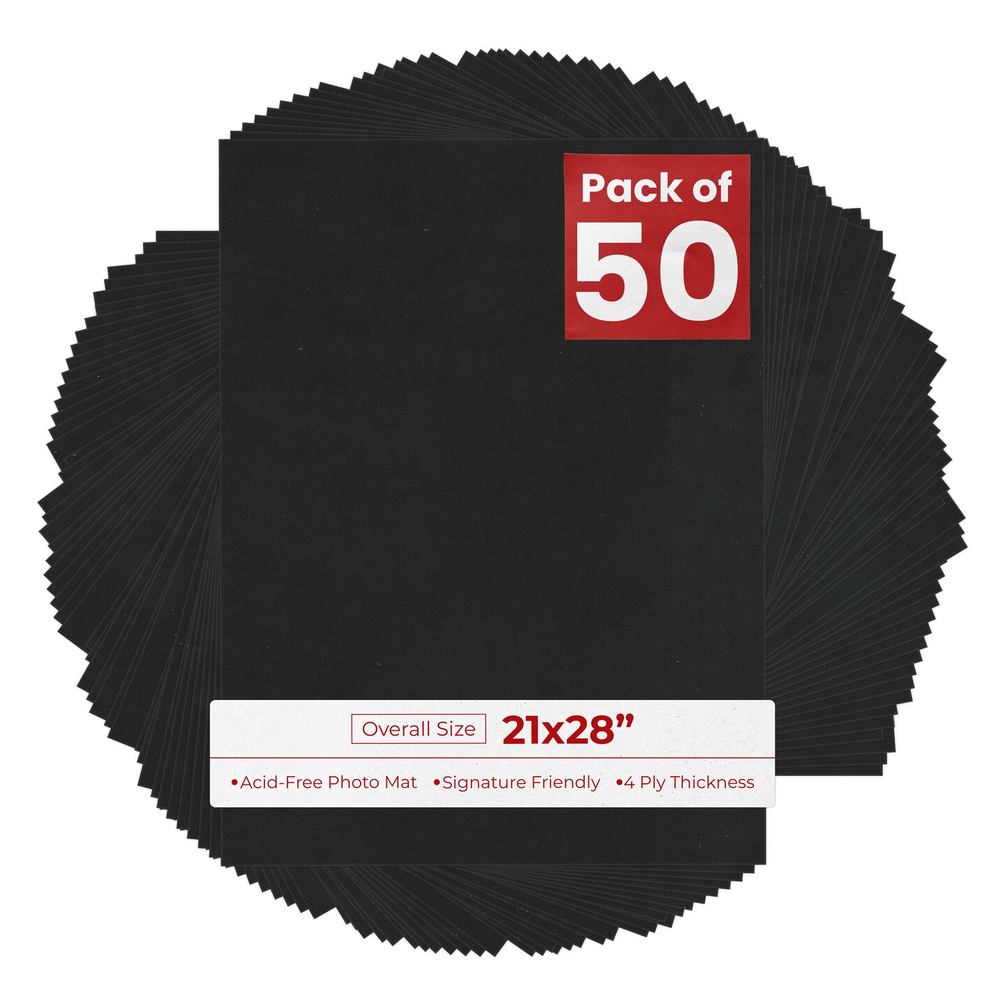 21x28 Black Suede 21x28 Uncut Mat Board - Blank Sheets, No Opening, Color ...