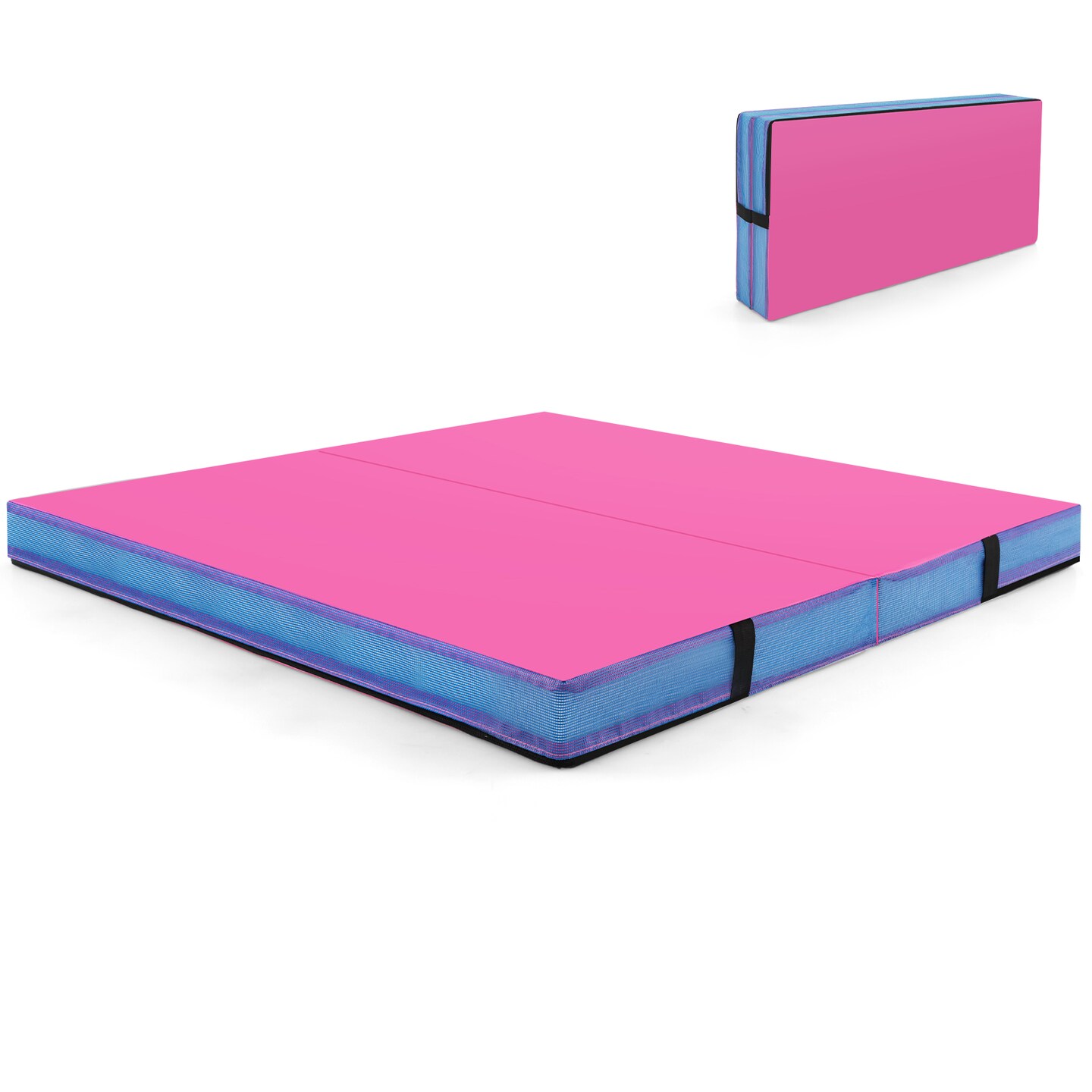 Portable Foldable Fitness Mat 48 x 48 x 4 Inch Thick EPE Foam