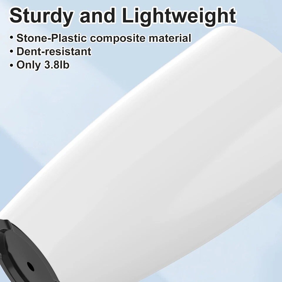 Set of 2 Tall Resin Planters 21" Large Round Flower Pots for Indoor & Outdoor Use