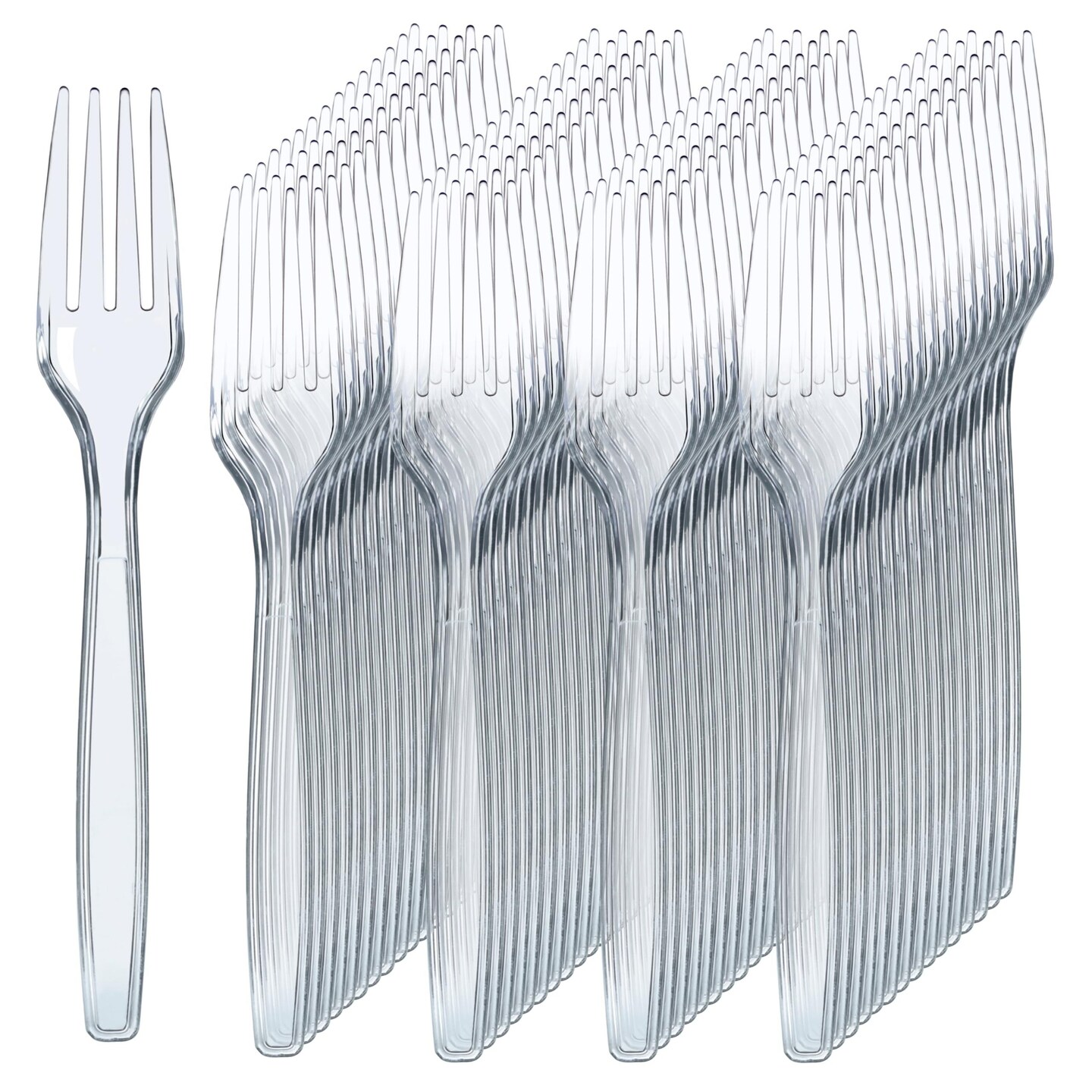 300 ct Heavy Duty Disposable Plastic Forks - Plastic Silverware Bulk Set