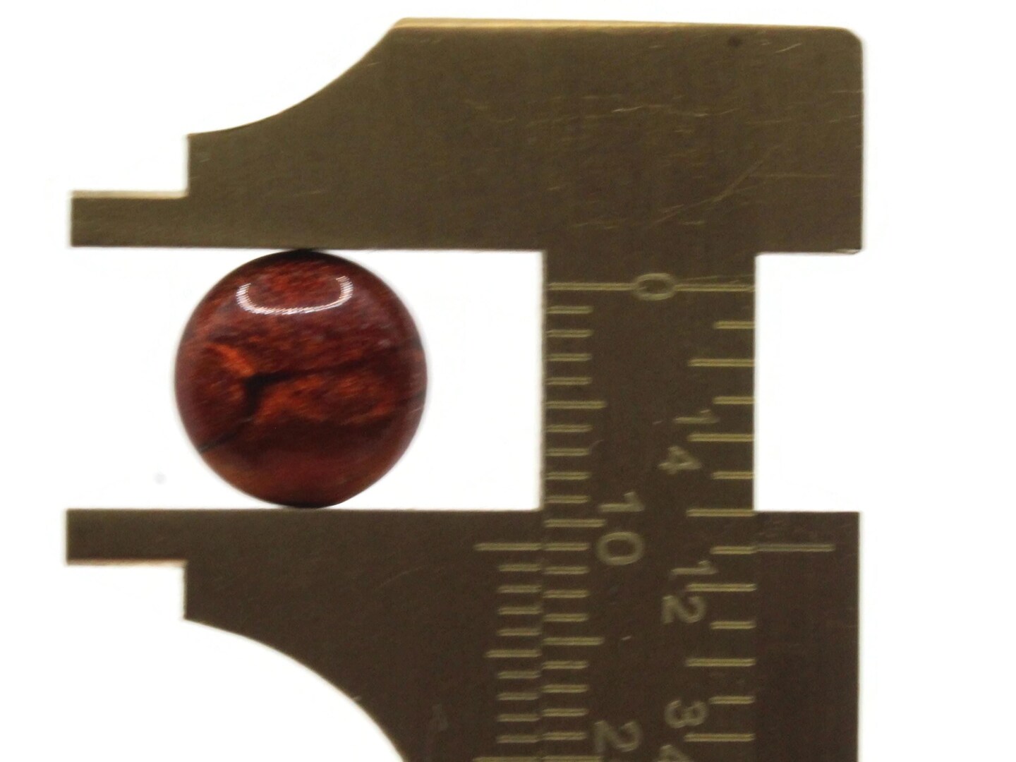18 11mm Shiny Red Brown Flatback Round Vintage Lucite Cabochons