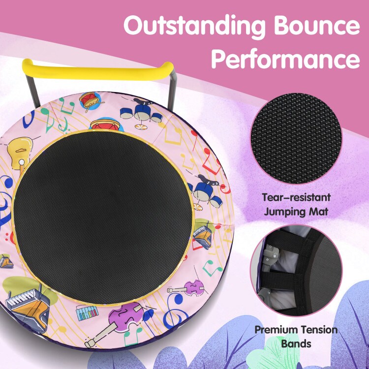 Small Rebounder Trampoline for Children – Foldable & Light-Up Design