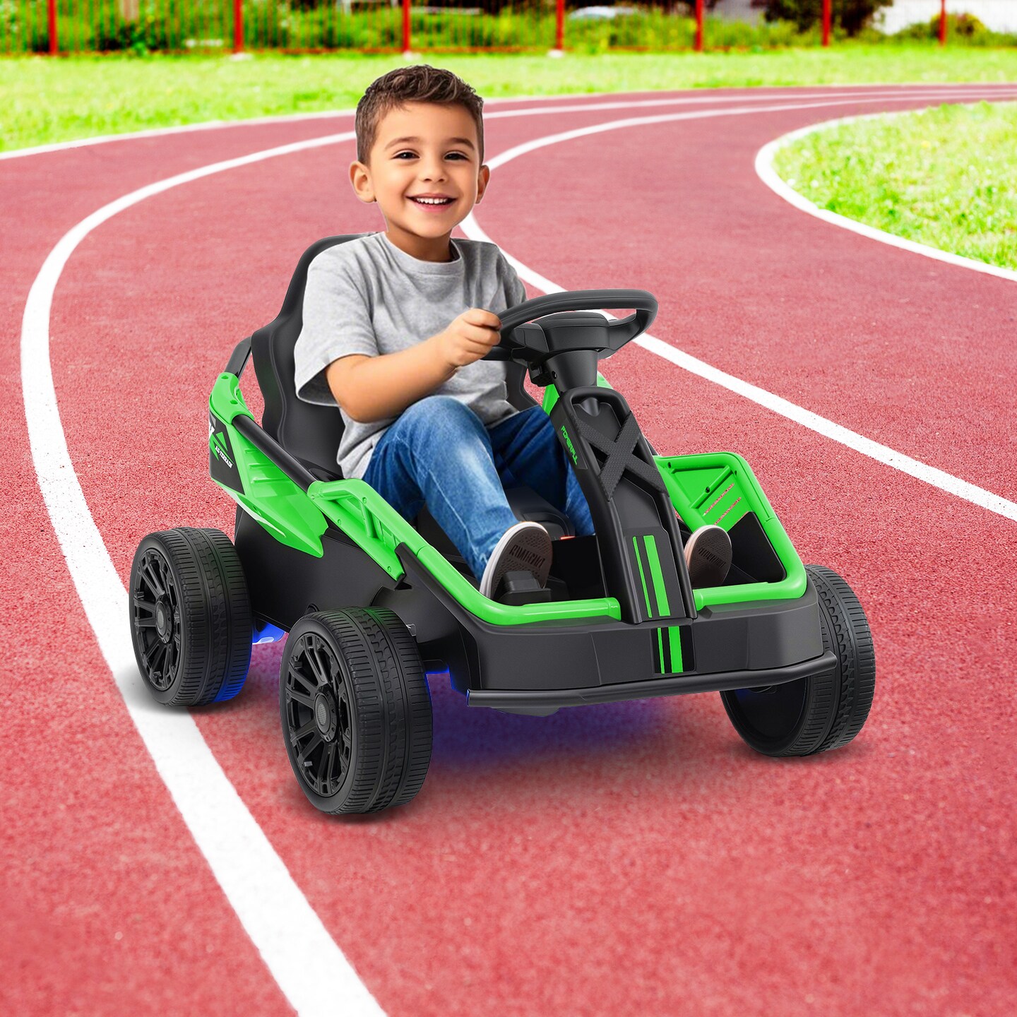 12V Ride On Electric UTV for Big Kids with Remote Control, Music and LED Lights