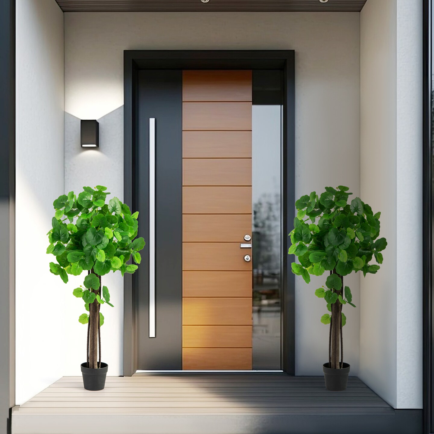 Artificial 44" Crabapple Tree with Adjustable Branches for Living Room or Office