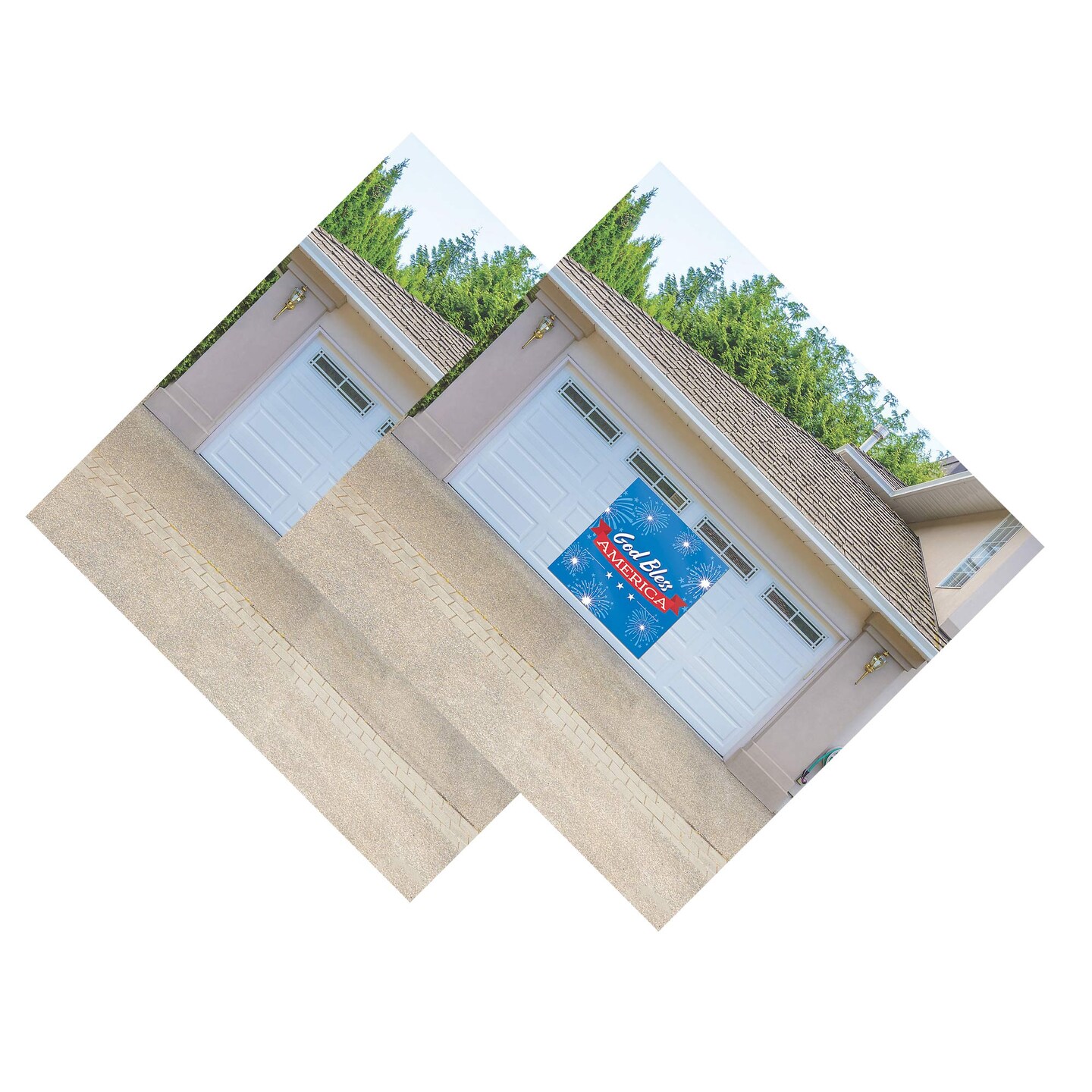 4th of July God Bless America Garage Door Banner 5 ft. x 5 ft