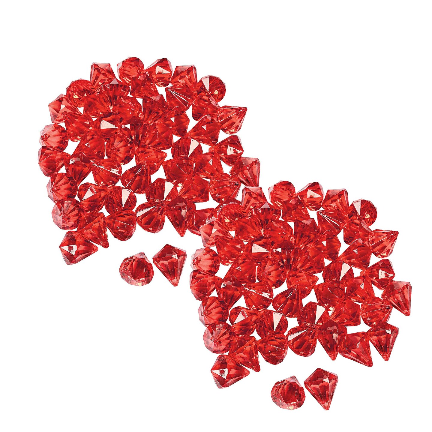 4th of July Diamond-Shaped Gems 25 Pieces Acrylic Sparkling Decor