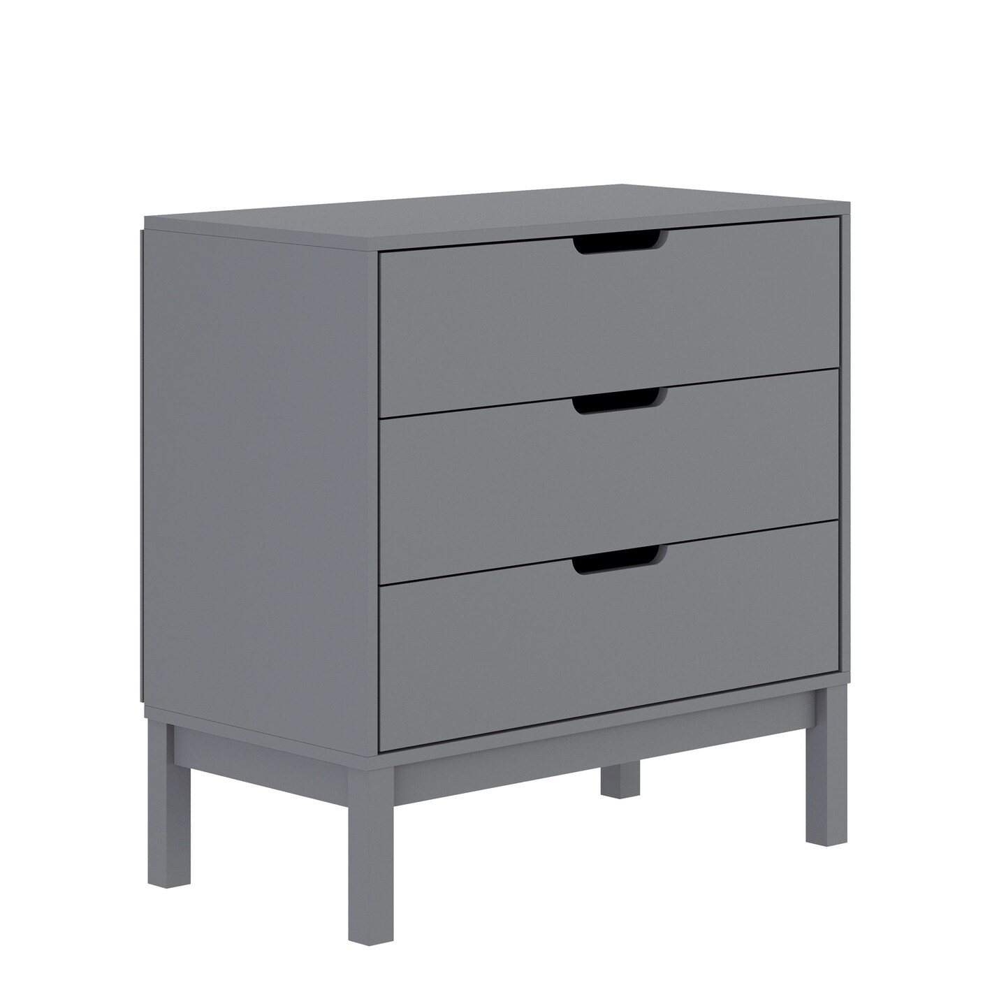 Emma and Oliver Samuel Kids Triple-Drawer Dresser with Solid Wood Frame, Chest of Drawers for Kids Bedroom