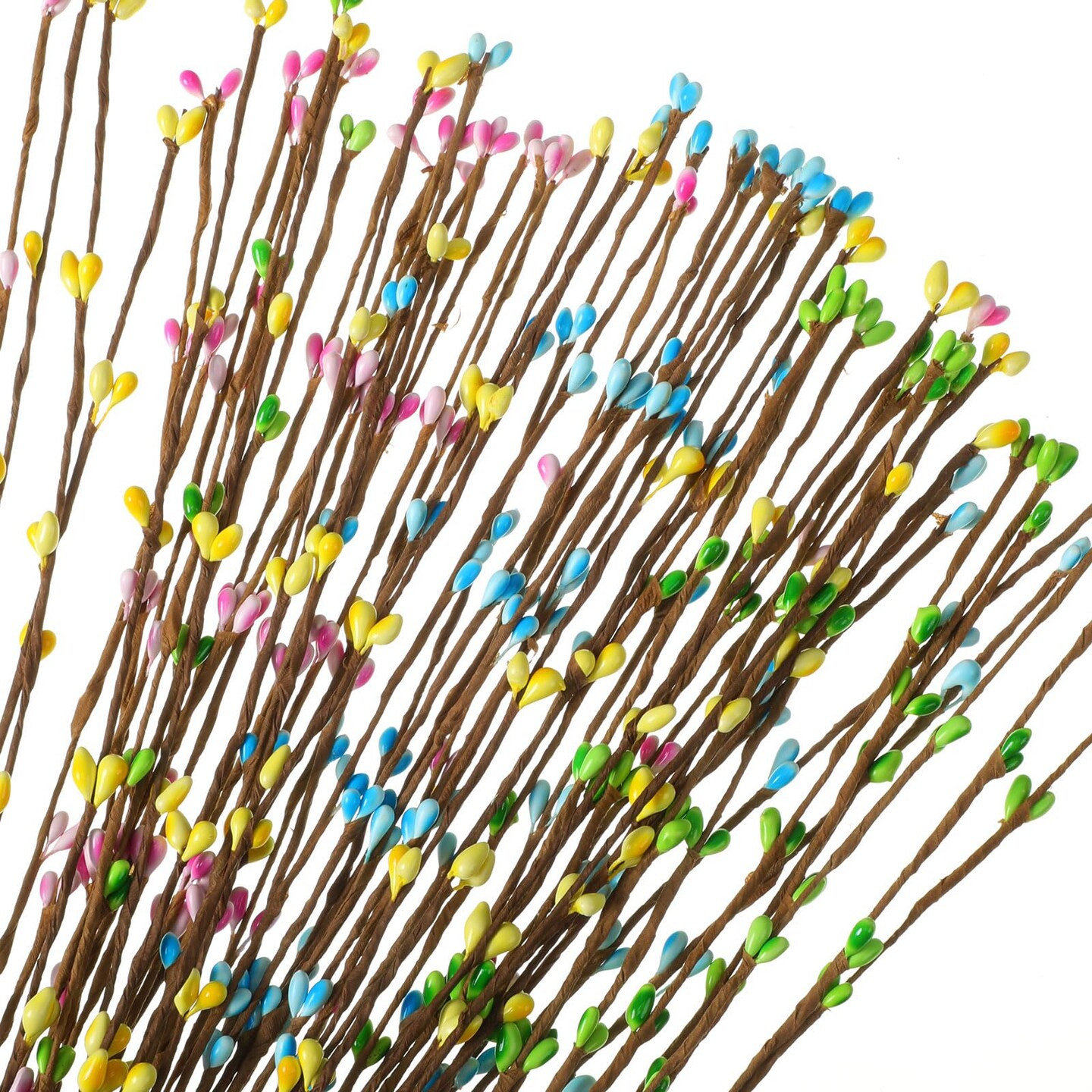 32 Pcs Easter Artificial Berry Garland Spring Pip Berry Sprays Pastel Picks Stems Floral Picks Stems for Easter Centerpieces Craft Wreath Making Home Decor (4 Colors)