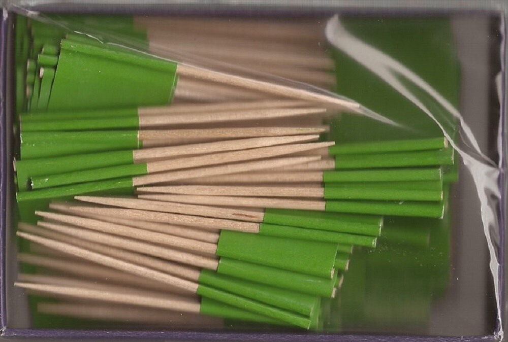 100 Green Toothpick Flags, 100 Cupcake Flag Toothpicks or Cocktail Picks
