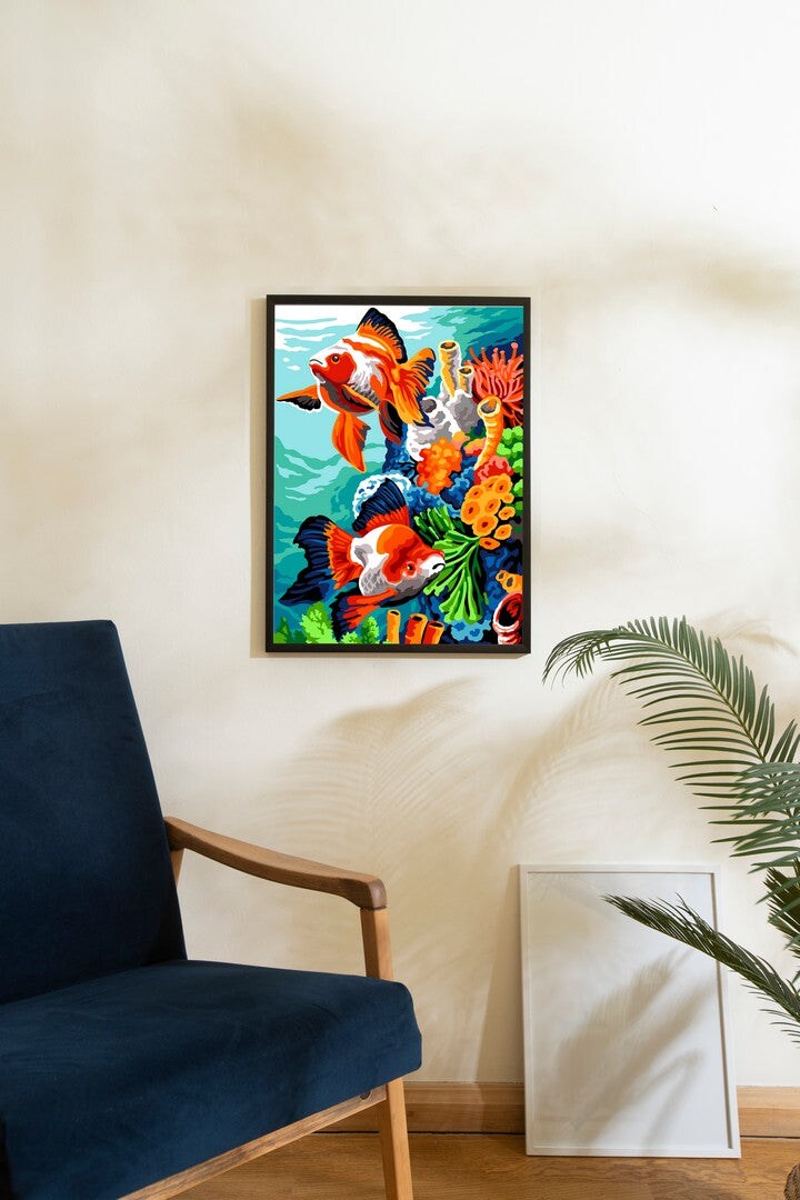 Needlepoint canvas for halfstitch without yarn Seabed SE929.695 Seg De Paris Printed Tapestry Canvas