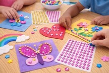 8mm Round Gemstone Stickers 120 Pack – Self Adhesive Rhinestone Craft Gems – Gold, Blue, Silver & Pink Bling Stickers