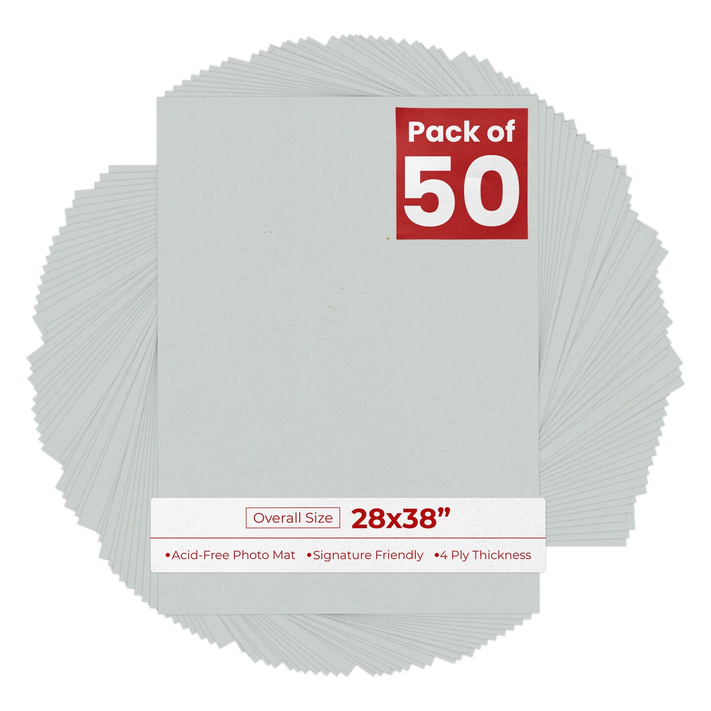 Gray 28x38 Uncut Mat Board - Blank Sheets, No Opening, Color: Grey ...