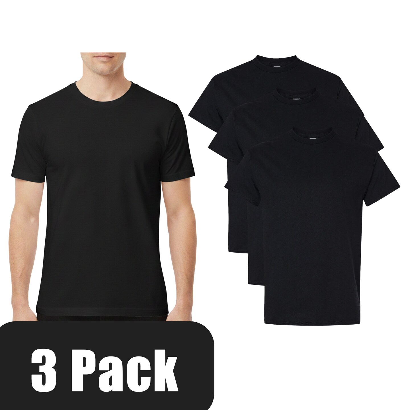 Gildan Heavy Cotton T-Shirt 3 Pack, Multi-Color - Ultimate Canvas for Group crafting