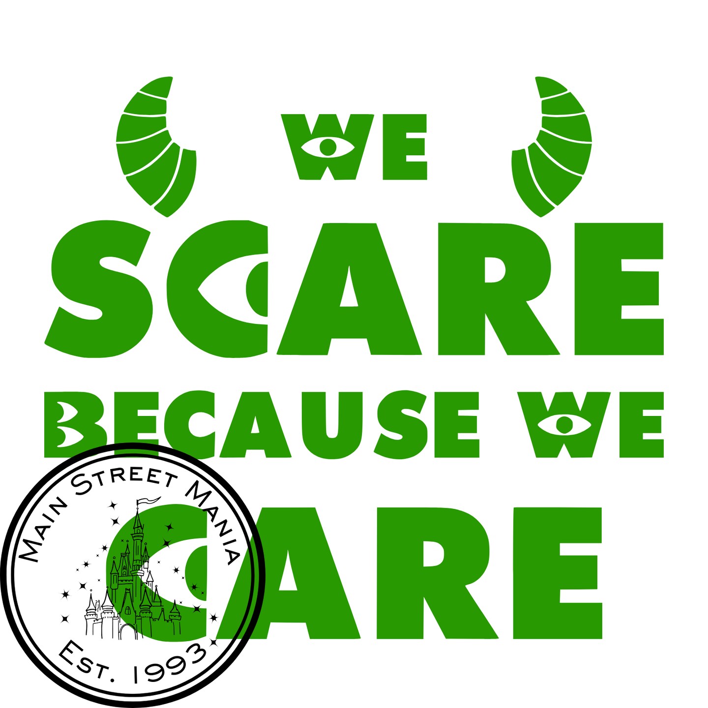 Monsters Inc We Scare Because We Care Decal Sticker | MakerPlace by Michaels