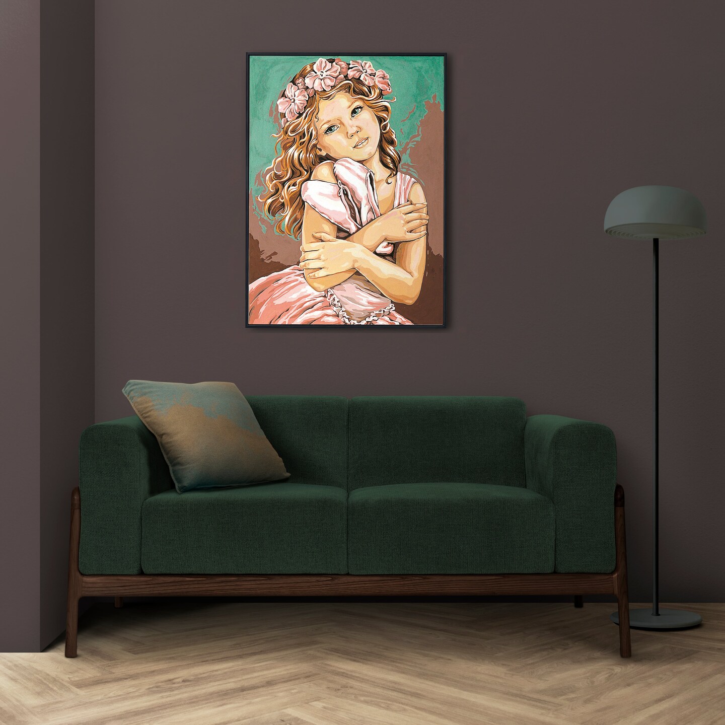 Needlepoint canvas for halfstitch without yarn Canvas The Little Slippers SE929.61 Seg De Paris Printed Tapestry Canvas