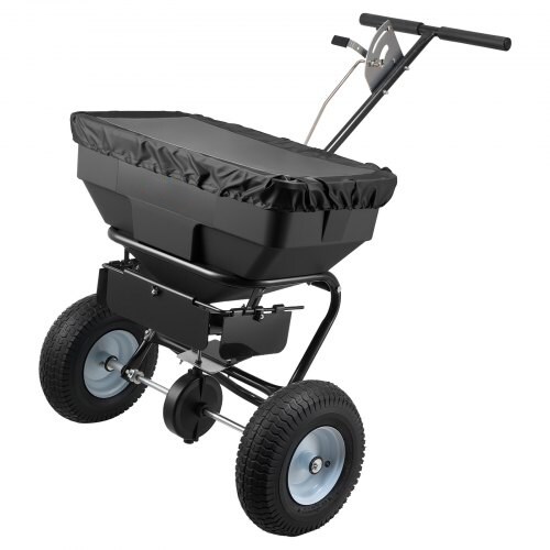 Push Lawn Spreader with 13" All-Terrain Tires and Adjustable Flow