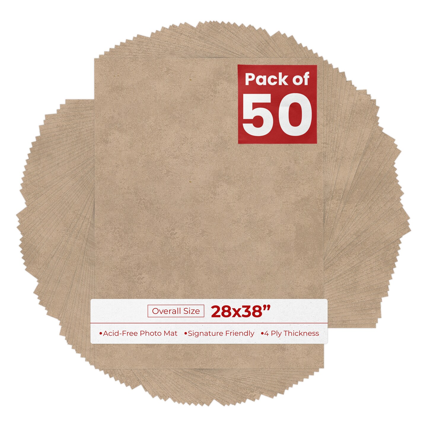 Earthen Taupe 28x38 Uncut Mat Board - Blank Sheets, No Opening, Color ...