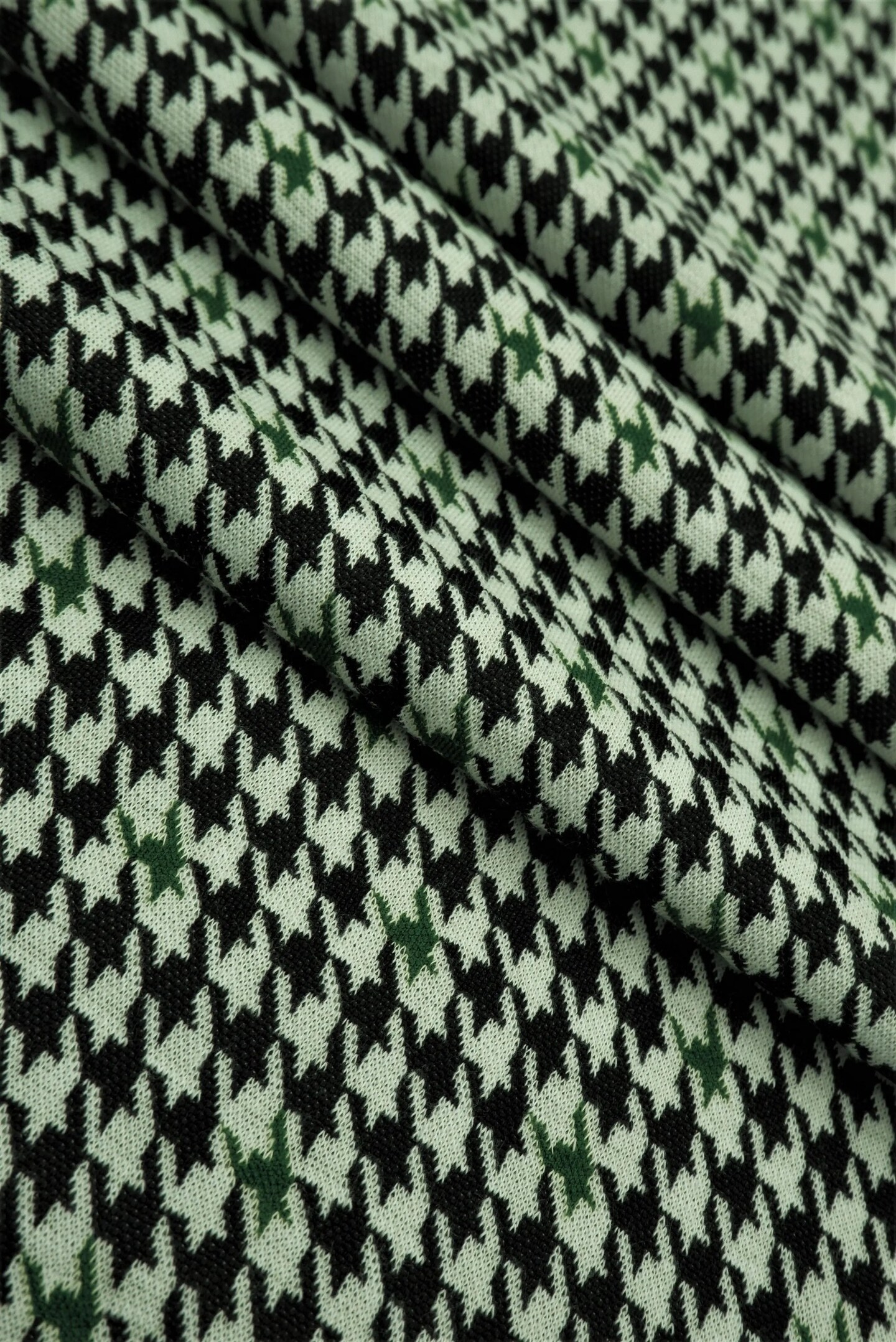 Houndstooth Double Knit Jacquard Fabric, Stretch Polyester Blend, 58/60&#x22; Wide