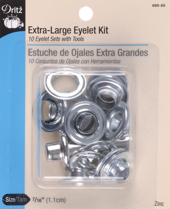Dritz Extra-Large Eyelet Kit W/Tools 7/16&#x22; 10/Pkg