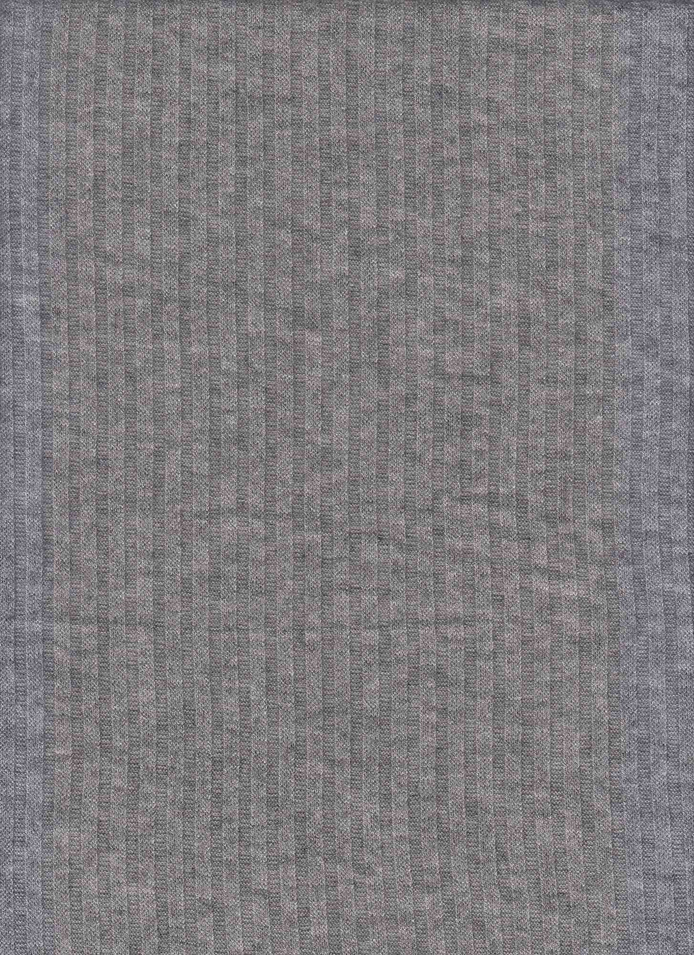 1 Yard Heather Grey Sweater Rib 4x4 Solid Knit Fabric 170 GSM, 58/60″ Wide Rayon Poly Nylon Blend