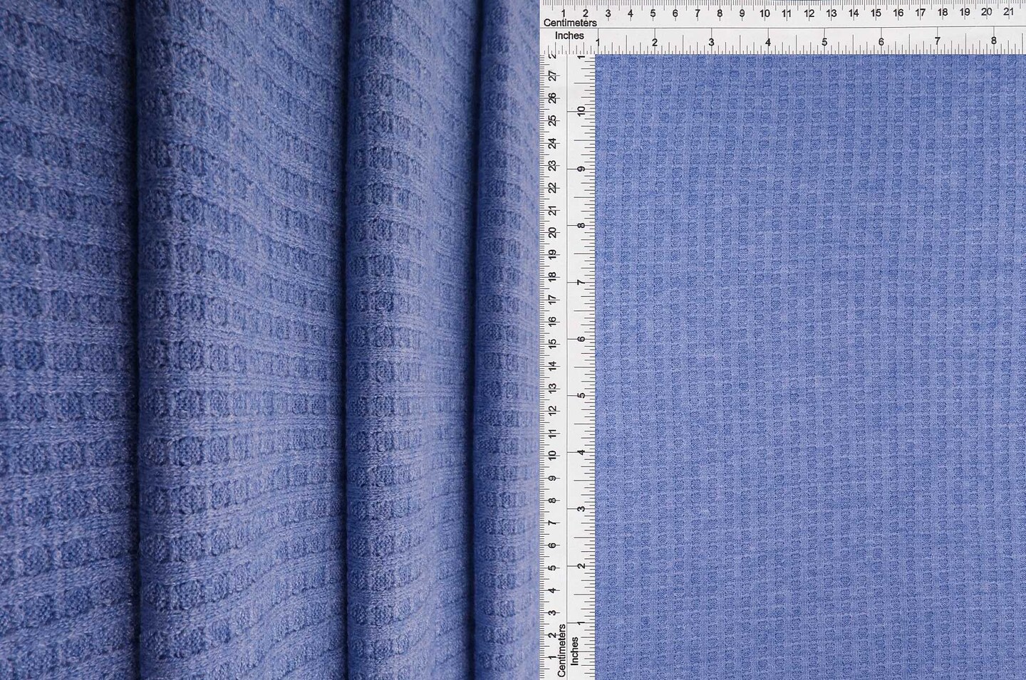 1 Yard Melange Waffle Knit Fabric Soft Stretch Textured 58/60" Wide