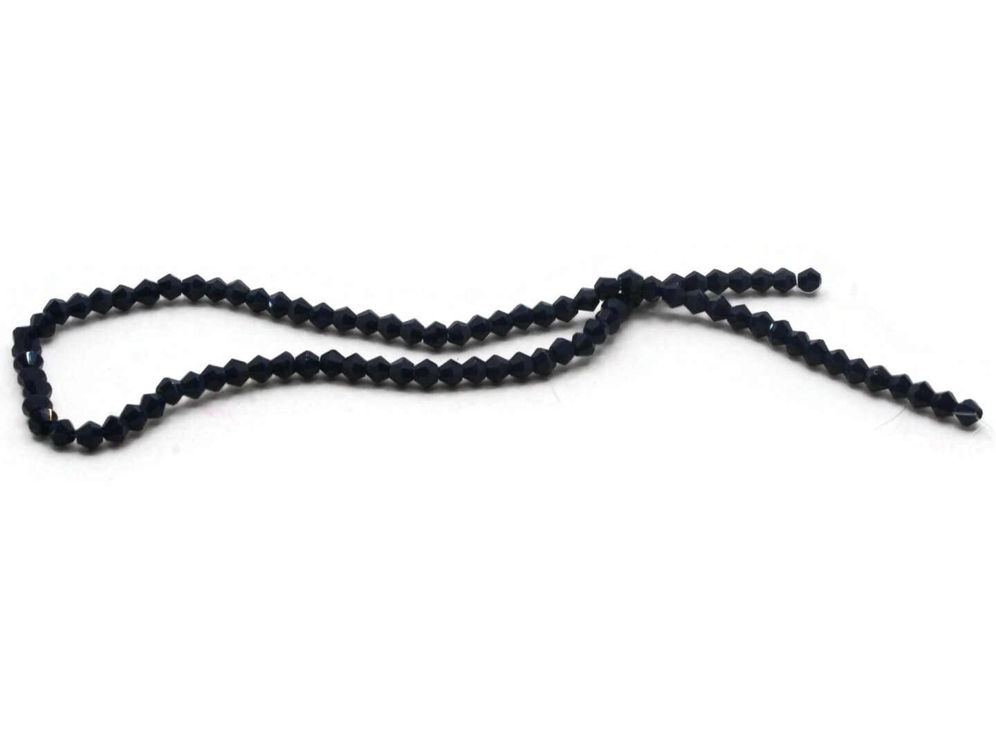 80 4mm Navy Blue Glass Faceted Bicone Beads