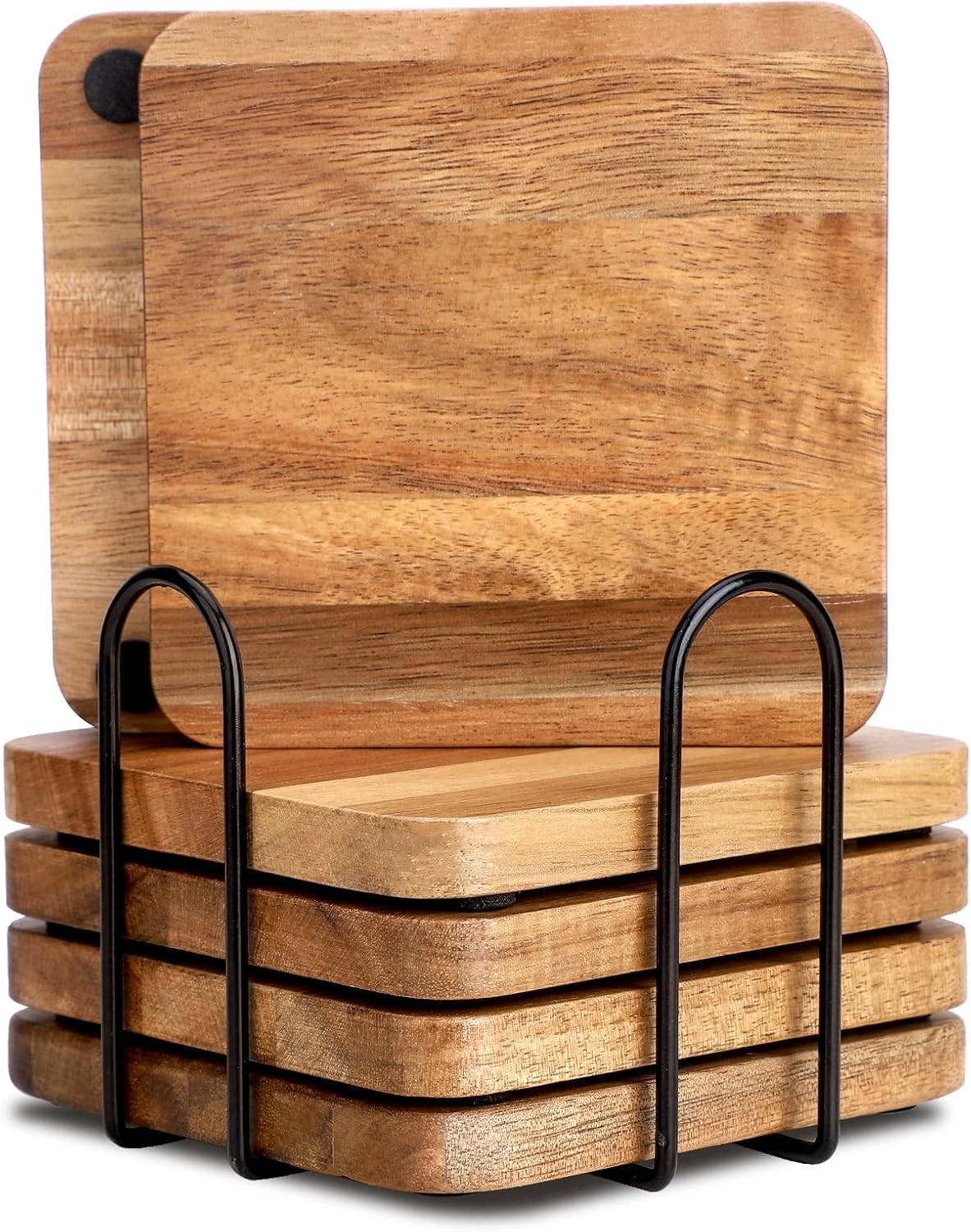 Acacia Wood Coasters Square 4 Inch
