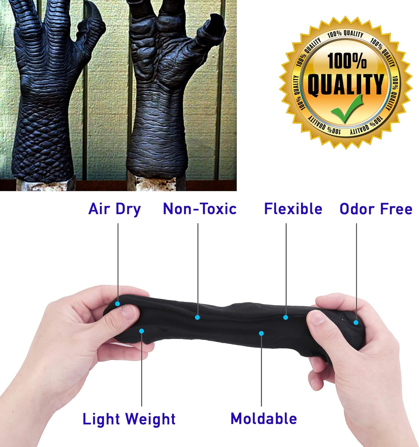 Moldable Cosplay Foam Clay (Black) &#x2013; High Density and Hiqh Quality