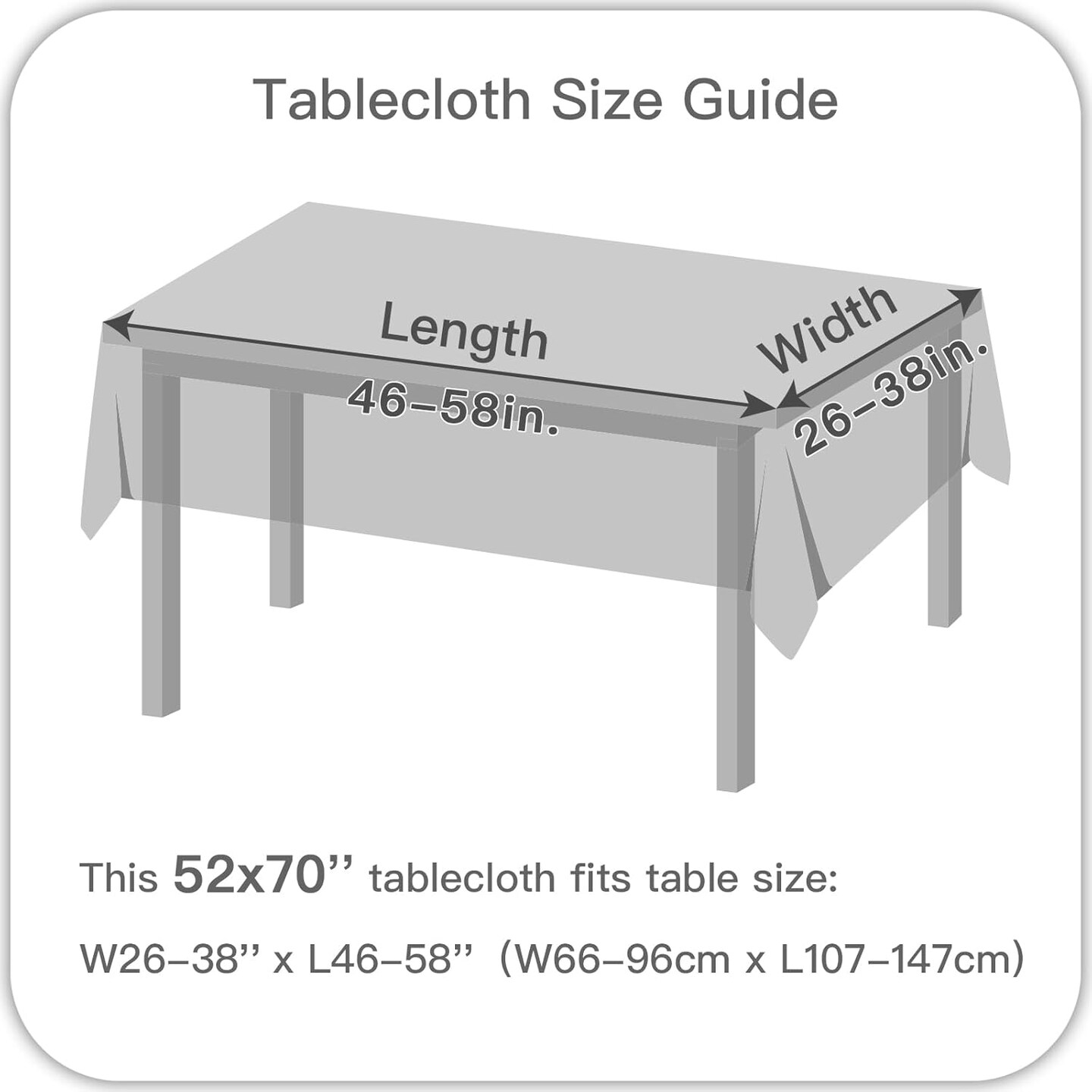 Rectangle Textured Waterproof Tablecloth – 52x70 Inch Spillproof, Wrinkle-Free Fabric Table Cover for Kitchen, Dining, Indoor & Outdoor Use, Sage Green