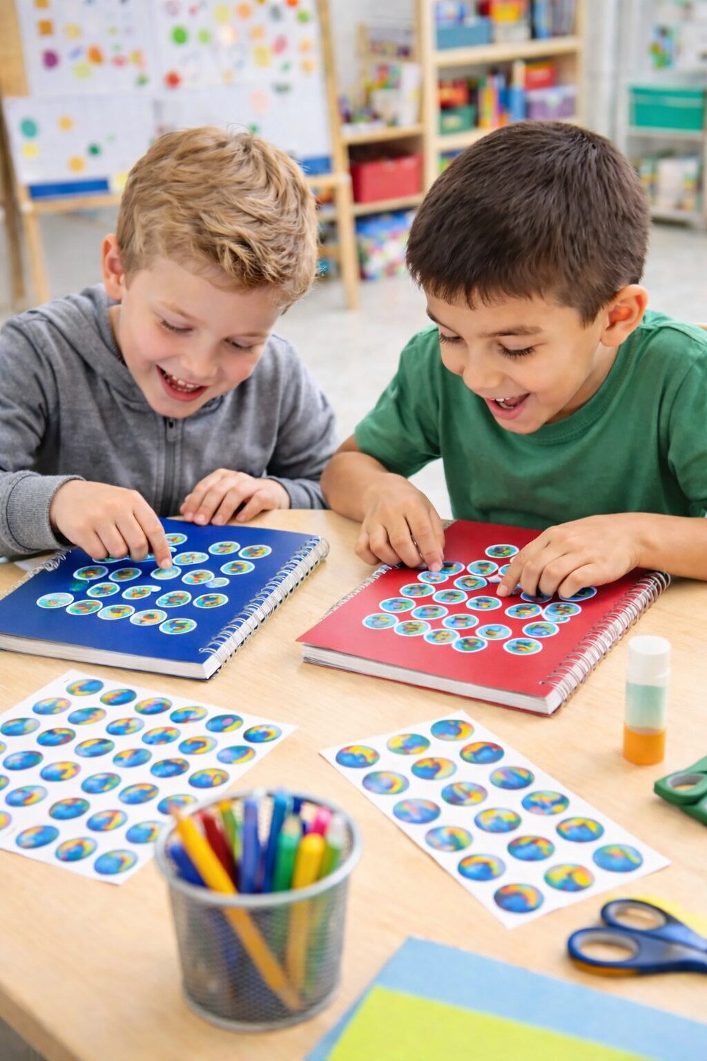 Globe Stickers 1" – 20 Sheets of World Map Stickers for Classroom, Crafts & Rewards