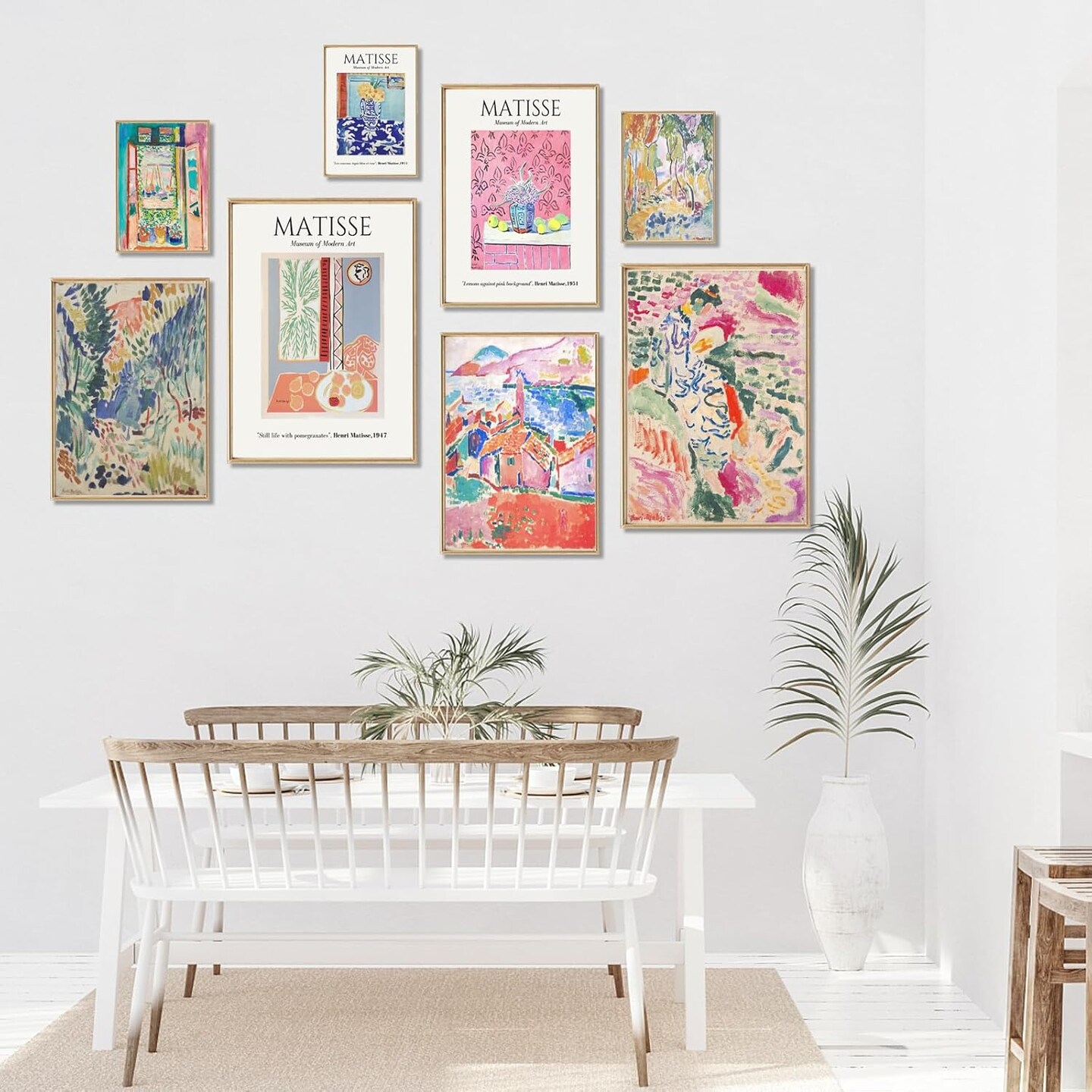Matisse Wall Art Prints, Matisse Eclectic Wall Decor, Henri Matisse Exhibition Posters for Room Aesthetic, Minimalist Abstract Vintage Gallery Canvas Paintings, Maximalist Eclectic Home Decor