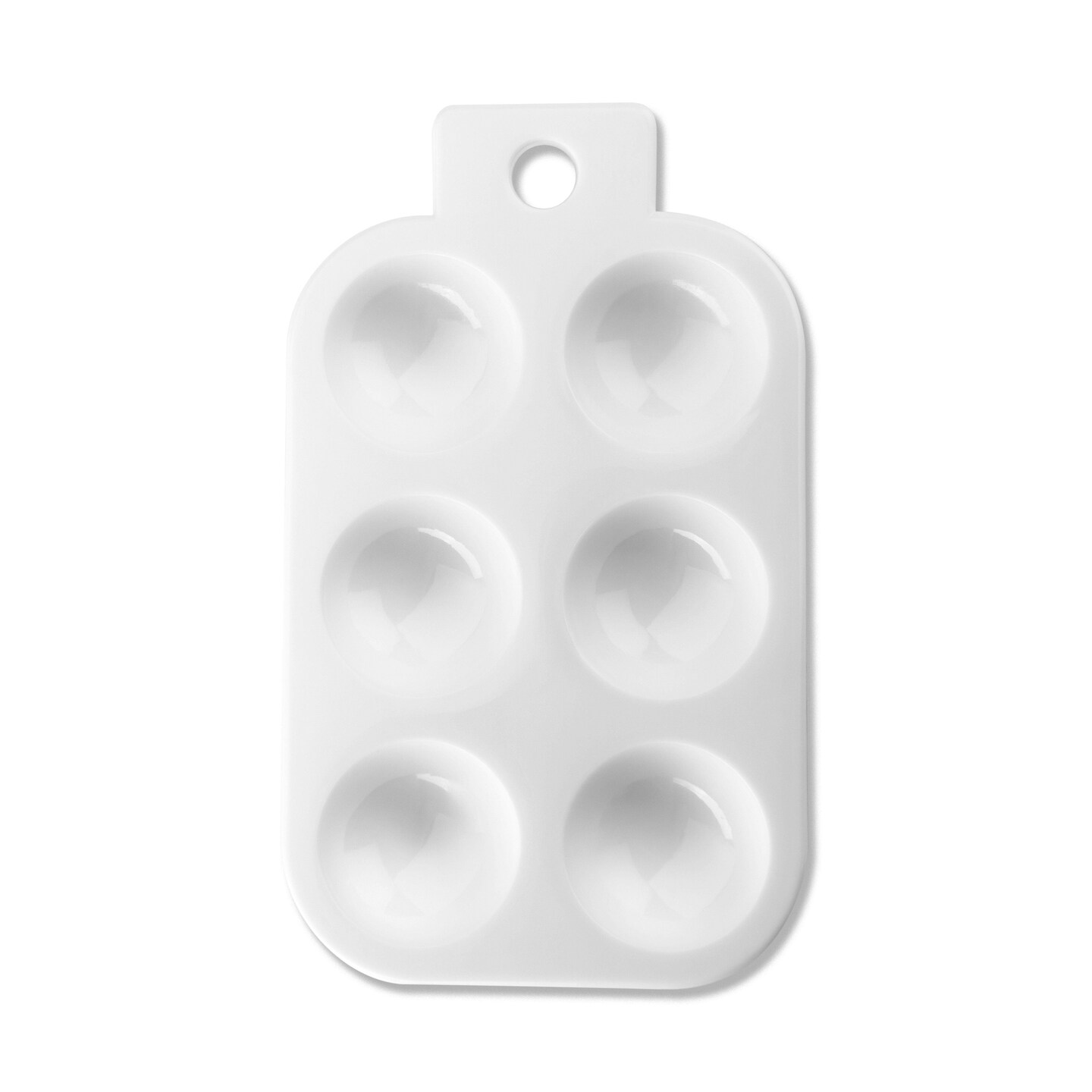 R6WELLP | Essentials&#x2122; Rectangular Plastic 6-Well Paint Palette
