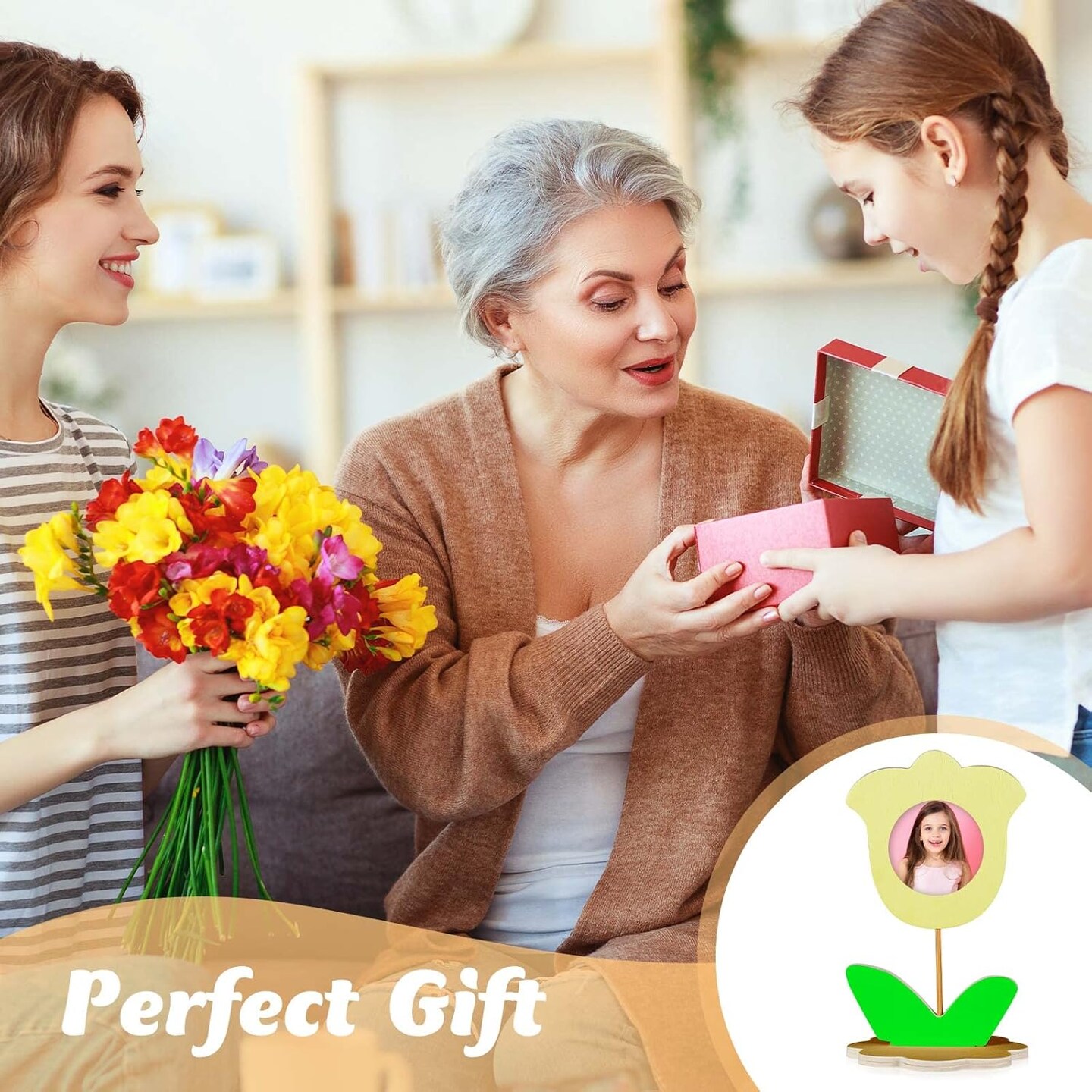 12 Pcs Mothers Day Crafts Flower Picture Frames
